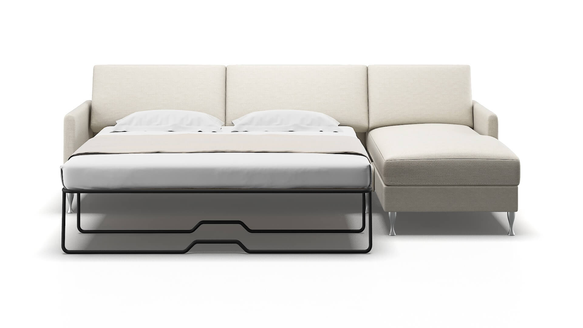 Eureka Catalina Linen Panel Sleeper Espresso legs 1