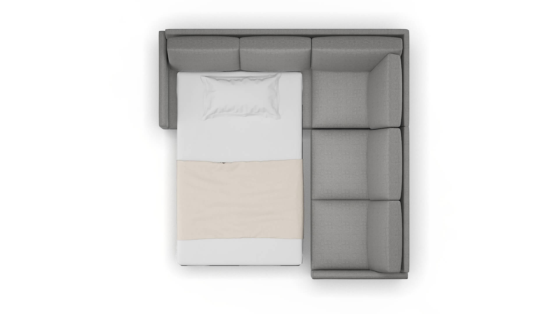 Eureka Catalina Steel Sectional Sleeper Espresso legs 3