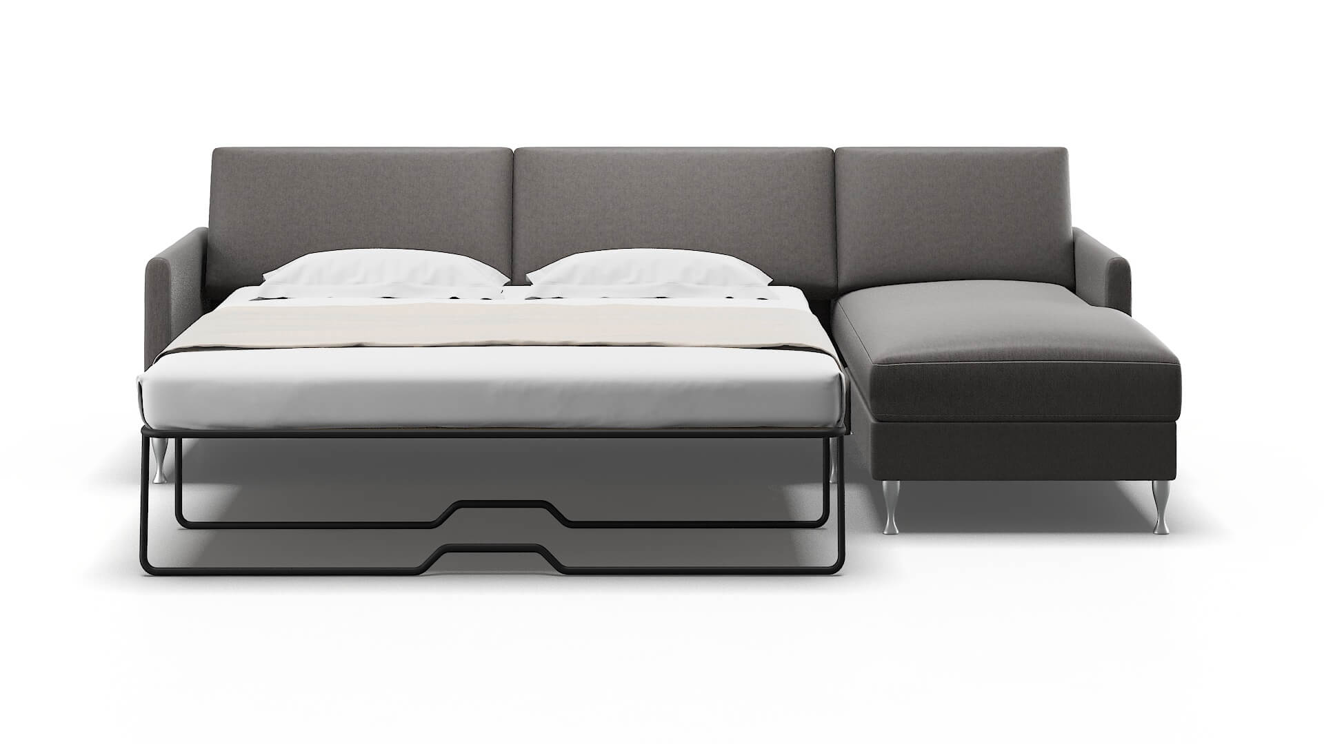 Eureka Cosmo Charcoal Panel Sleeper Espresso legs 1