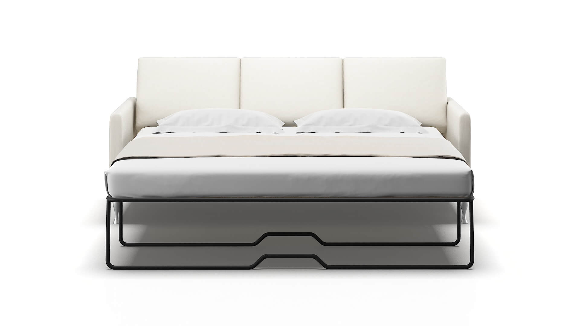 Eureka Cosmo Ivory Sofa Sleeper Espresso legs 1