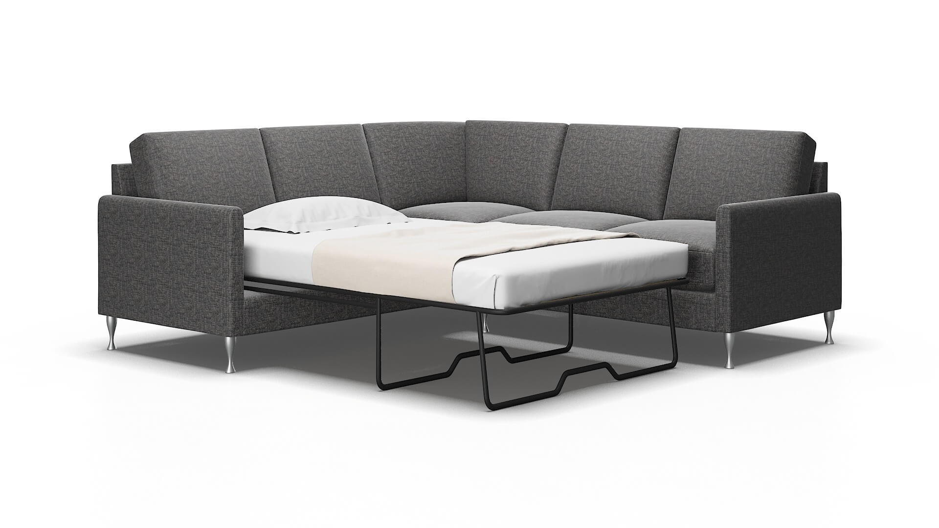 Eureka Curious Pacific Sectional Sleeper Espresso legs 2