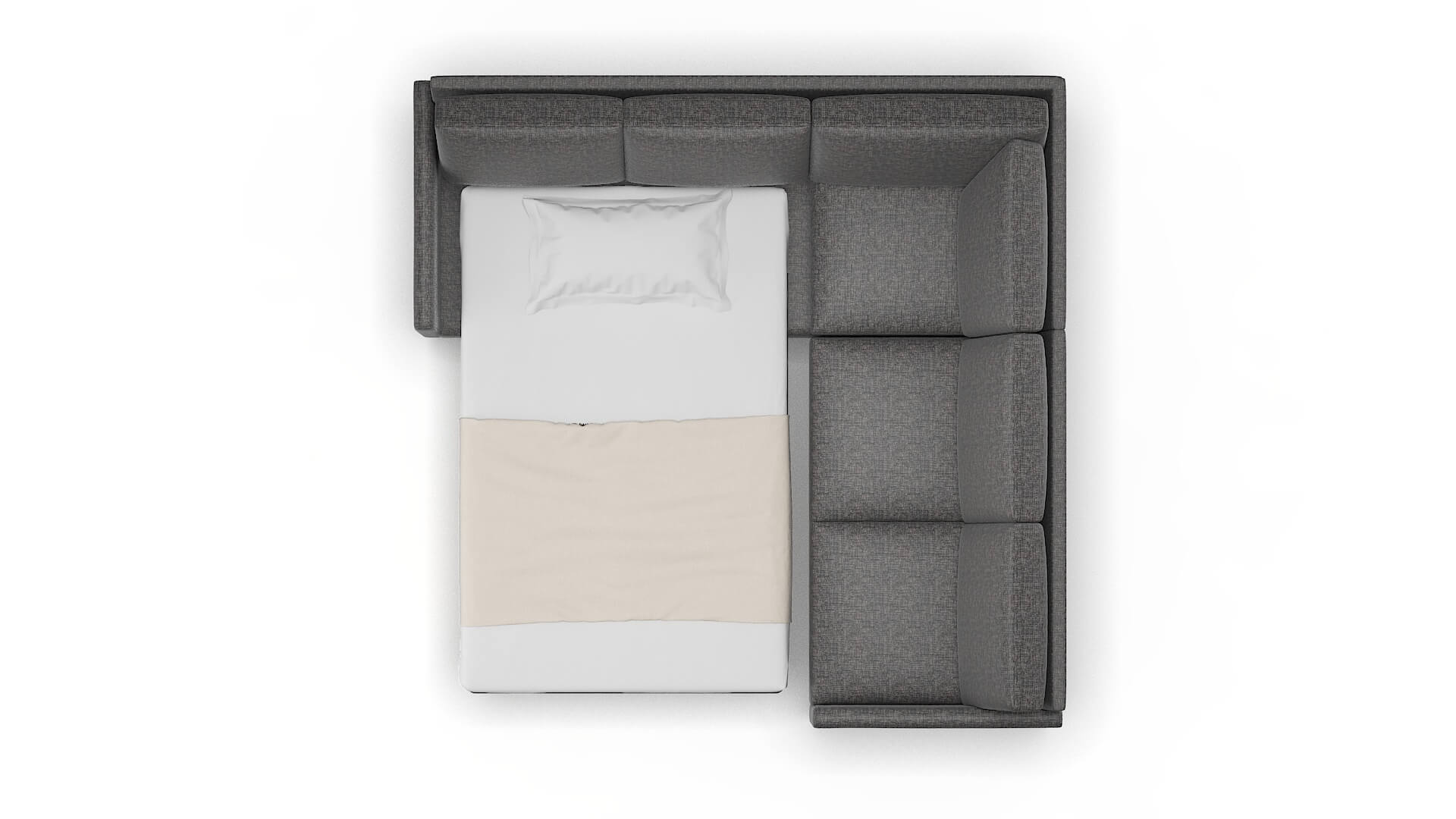 Eureka Curious Pacific Sectional Sleeper Espresso legs 3