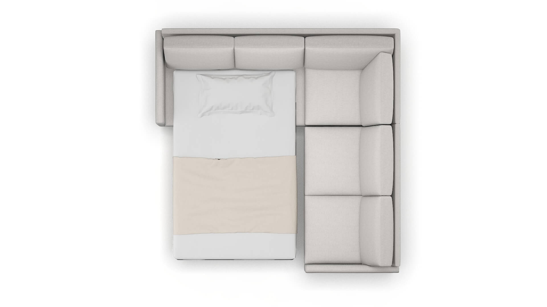 Eureka Curious Spa Sectional Sleeper Espresso legs 3