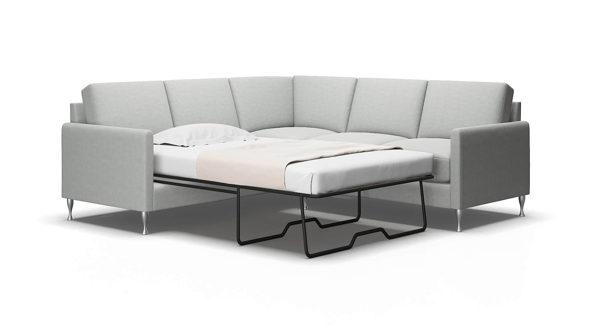 Eureka Dawson Platinum Sectional Sleeper Espresso legs 2