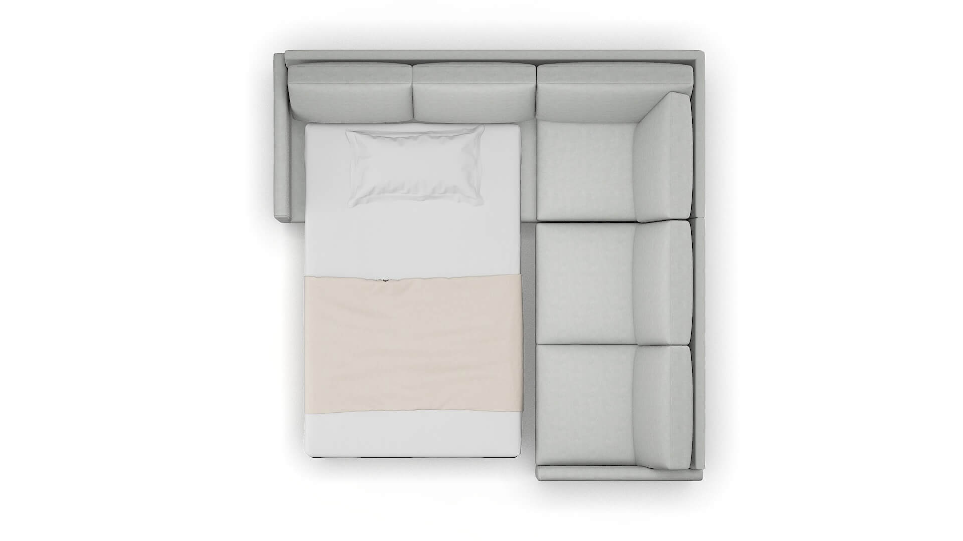 Eureka Dawson Platinum Sectional Sleeper Espresso legs 3