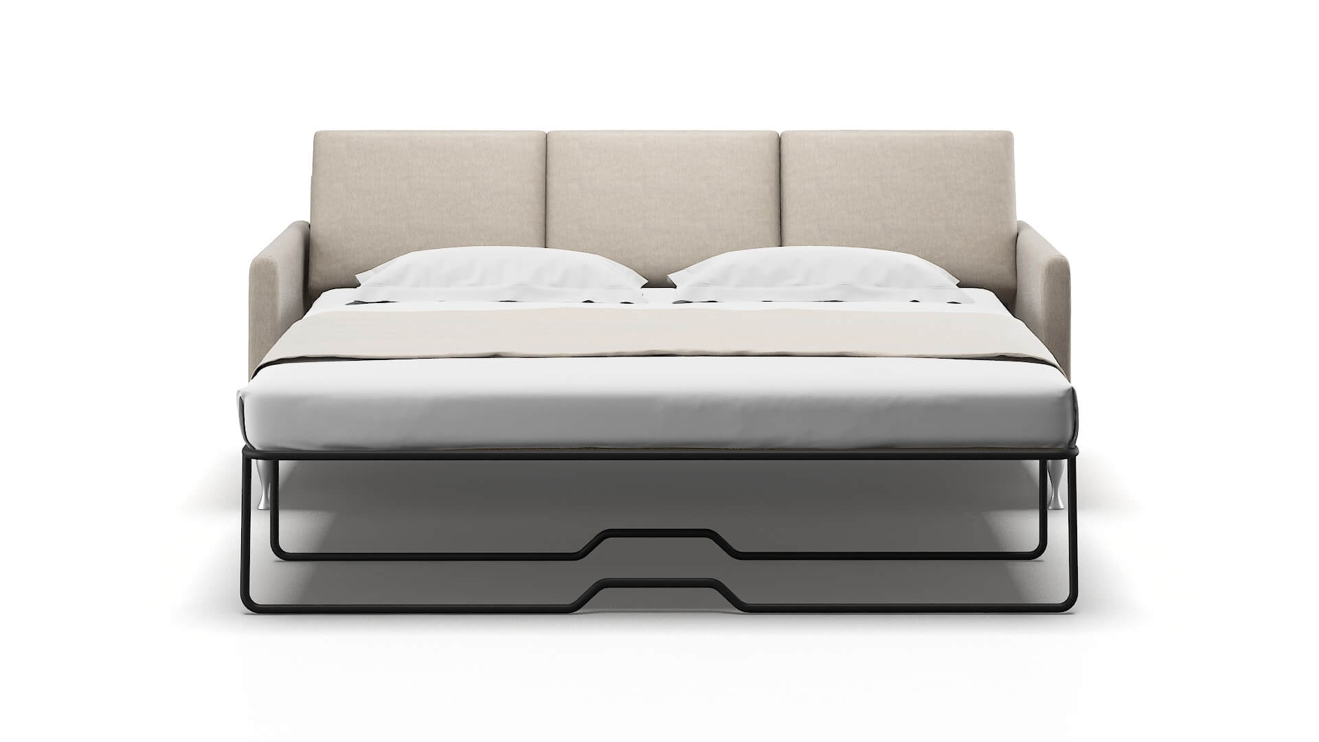 Eureka Derby Linen Sofa Sleeper Espresso legs 1