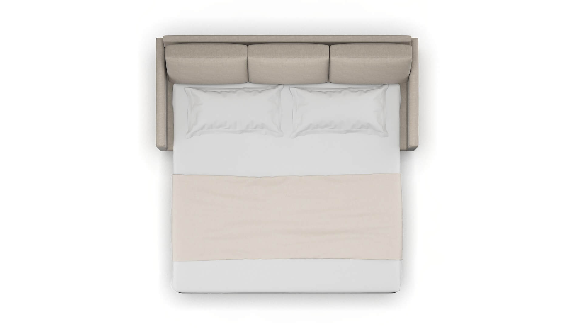 Eureka Derby Linen Sofa Sleeper Espresso legs 3