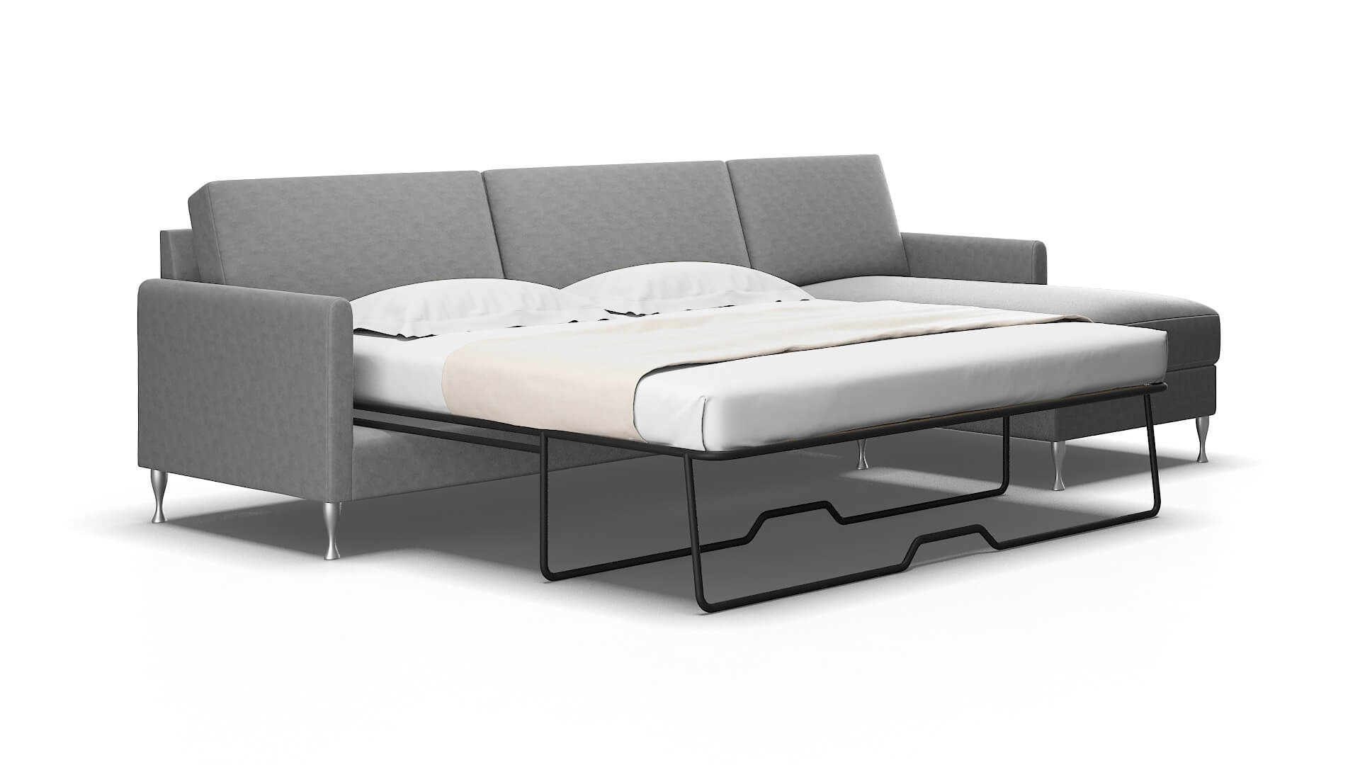 Eureka Dream_d Charcoal Panel Sleeper Espresso legs 2