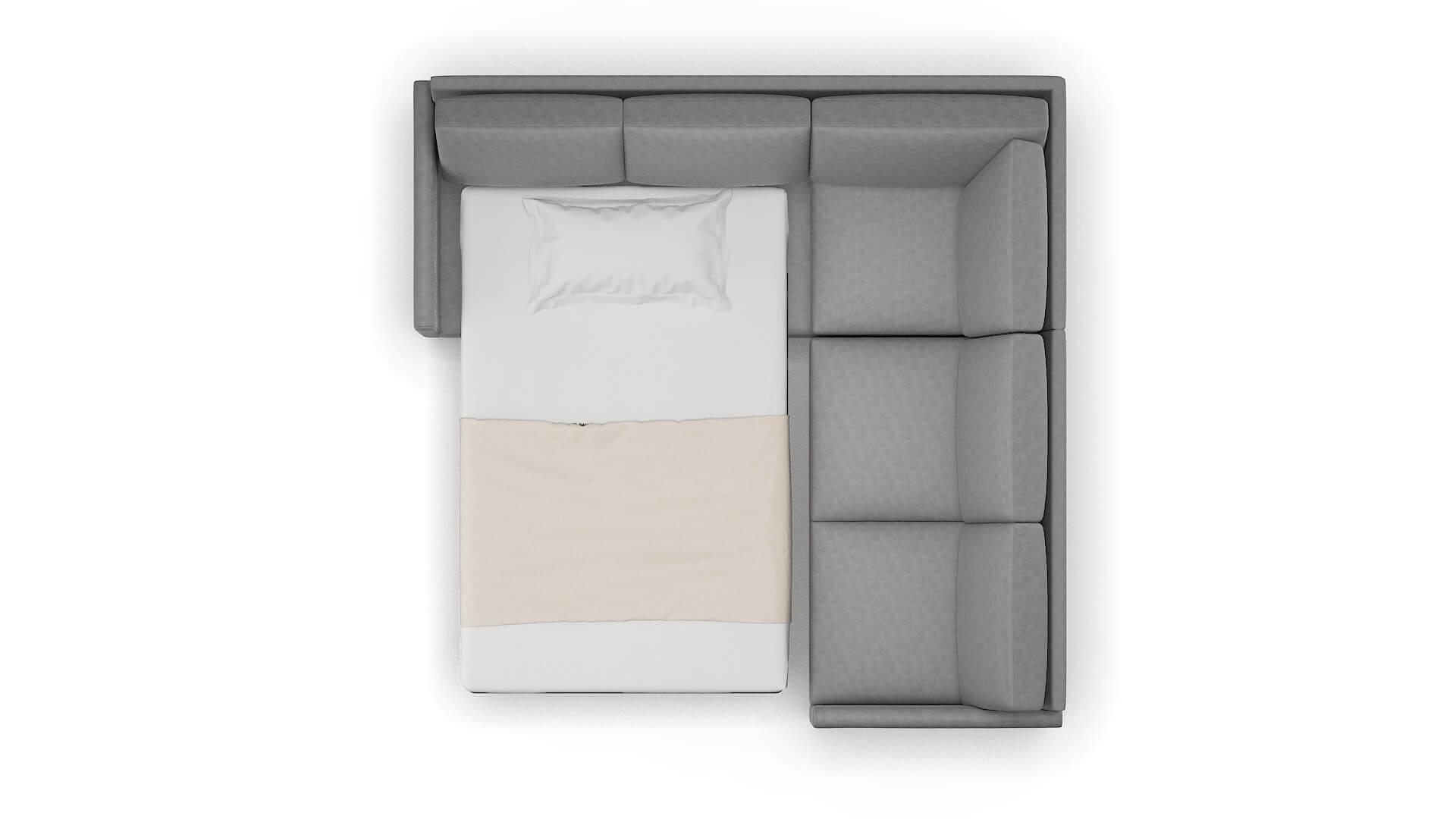 Eureka Dream_d Charcoal Sectional Sleeper Espresso legs 3