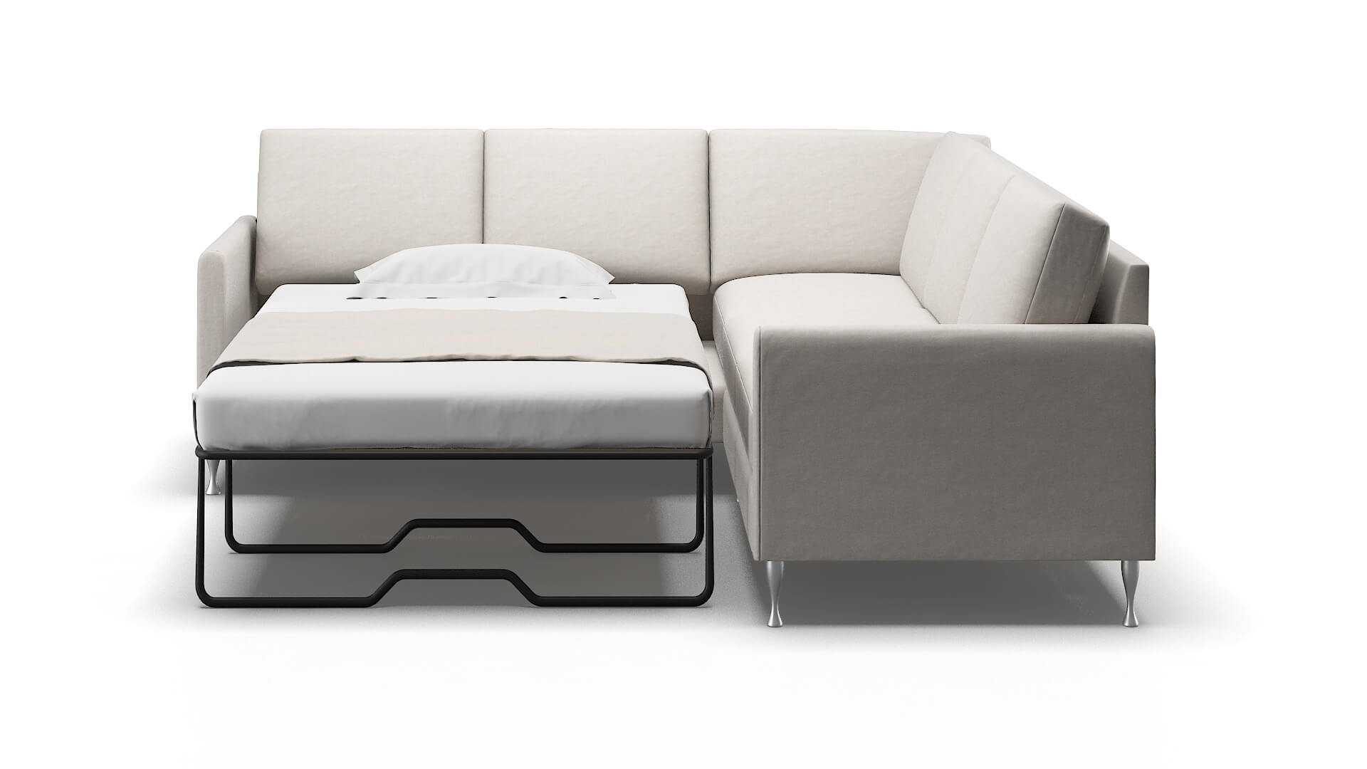 Eureka Dream_d Stone Sectional Sleeper Espresso legs 1