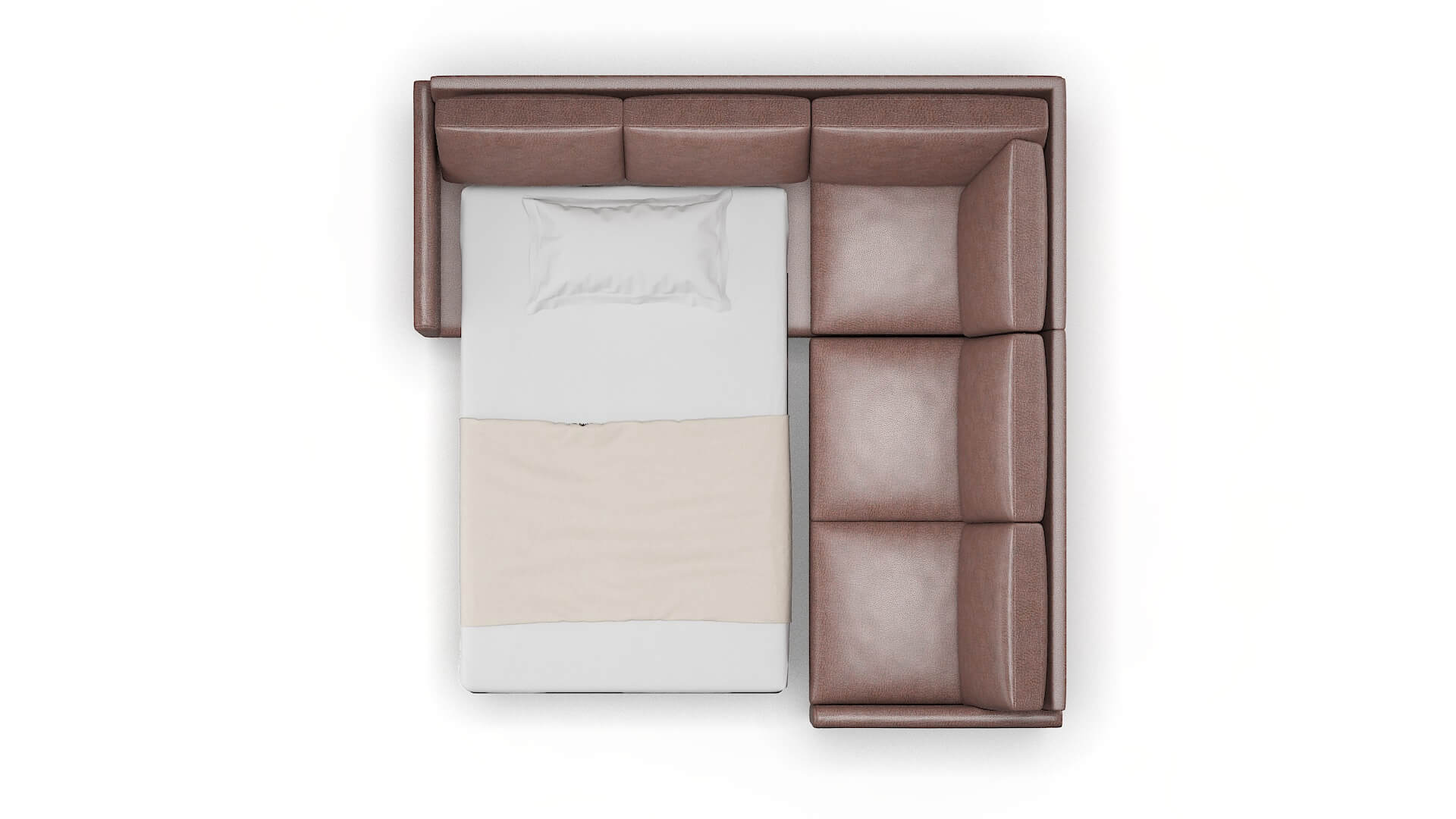 Eureka Ford Brown Sectional Sleeper Espresso legs 3