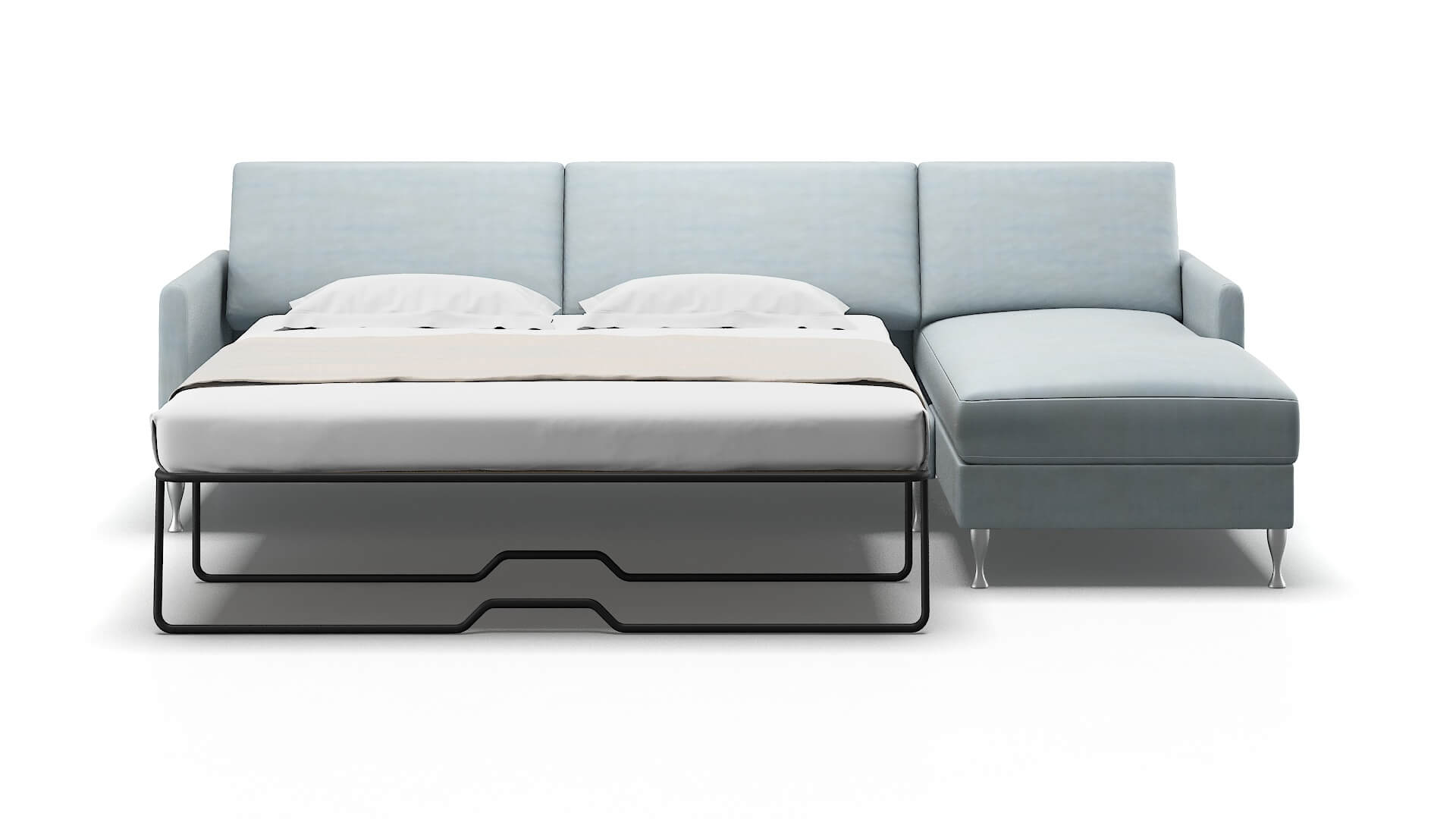 Eureka Hathaway Aqua Panel Sleeper Espresso legs 1