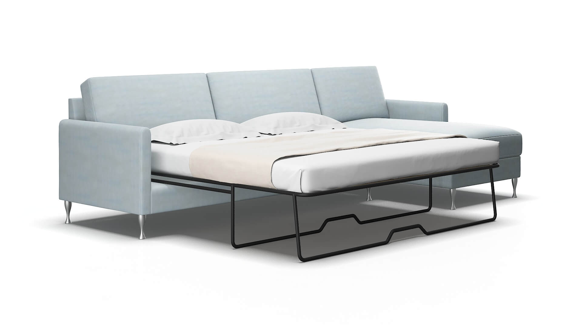 Eureka Hathaway Aqua Panel Sleeper Espresso legs 2