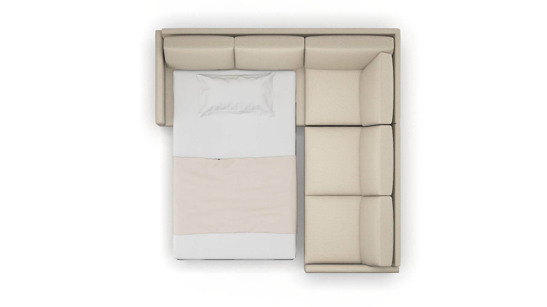 Eureka Insight Barley Sectional Sleeper Espresso legs 3