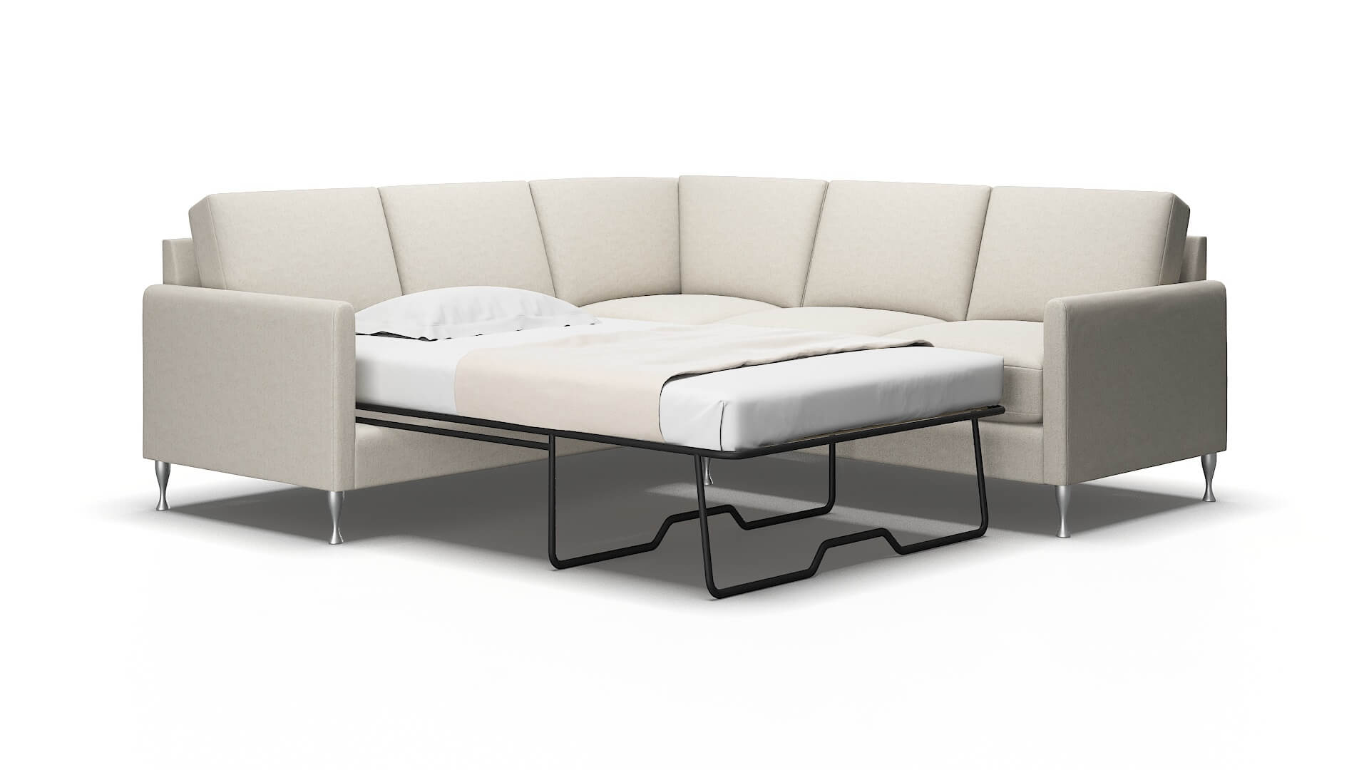 Eureka Insight Dove Sectional Sleeper Espresso legs 2