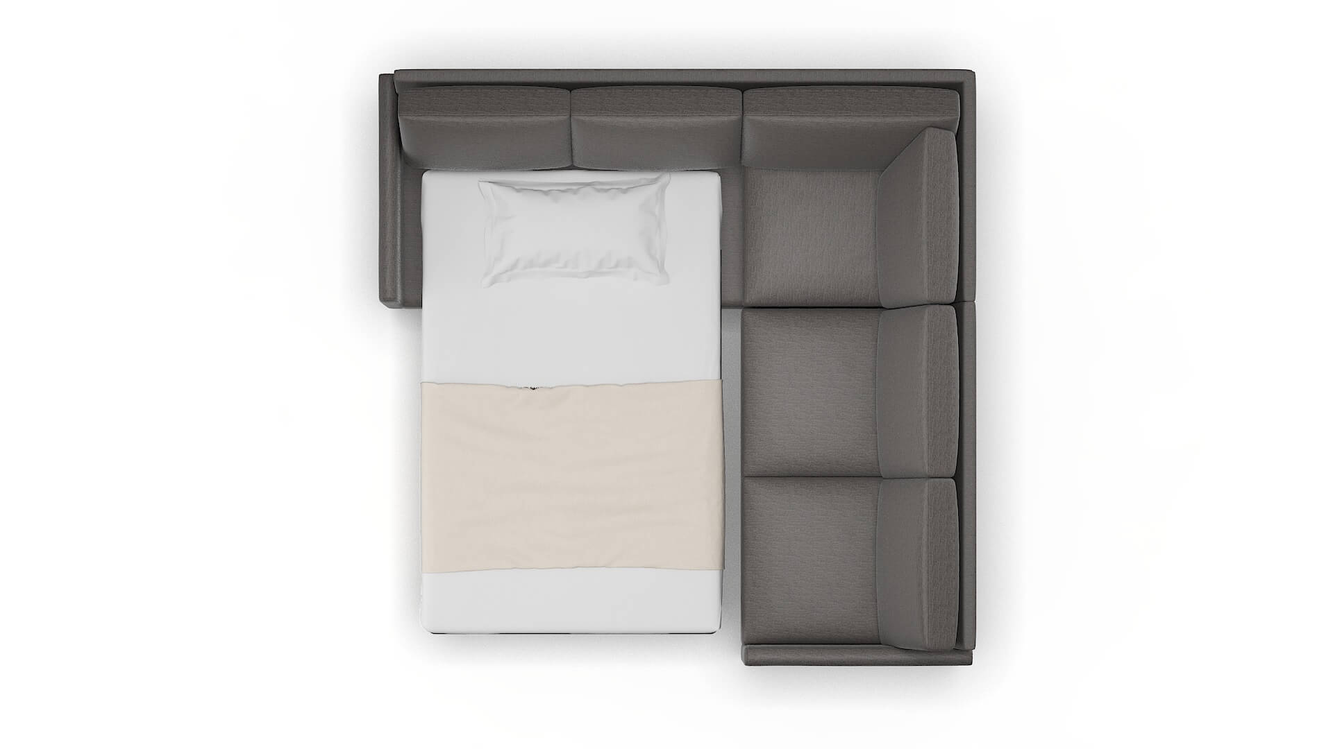 Eureka Insight Eclipse Sectional Sleeper Espresso legs 3