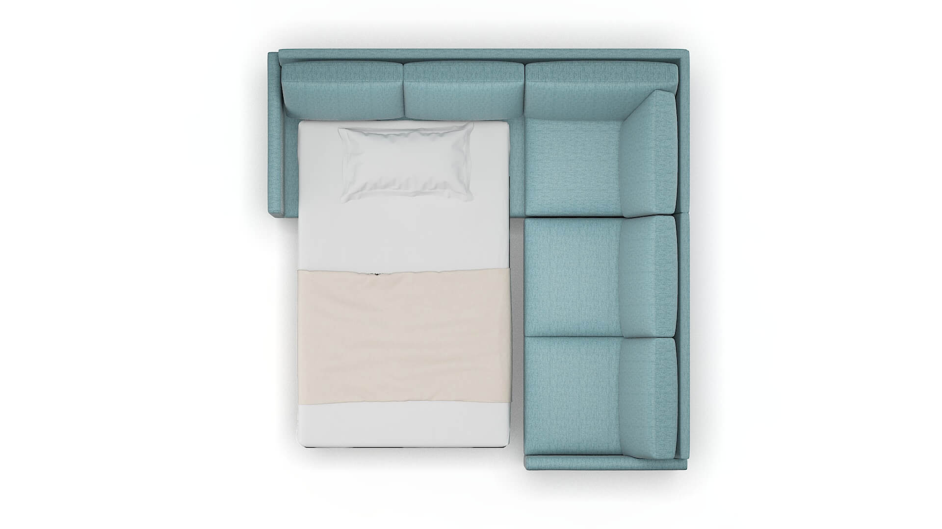 Eureka Insight Peacock Sectional Sleeper Espresso legs 3