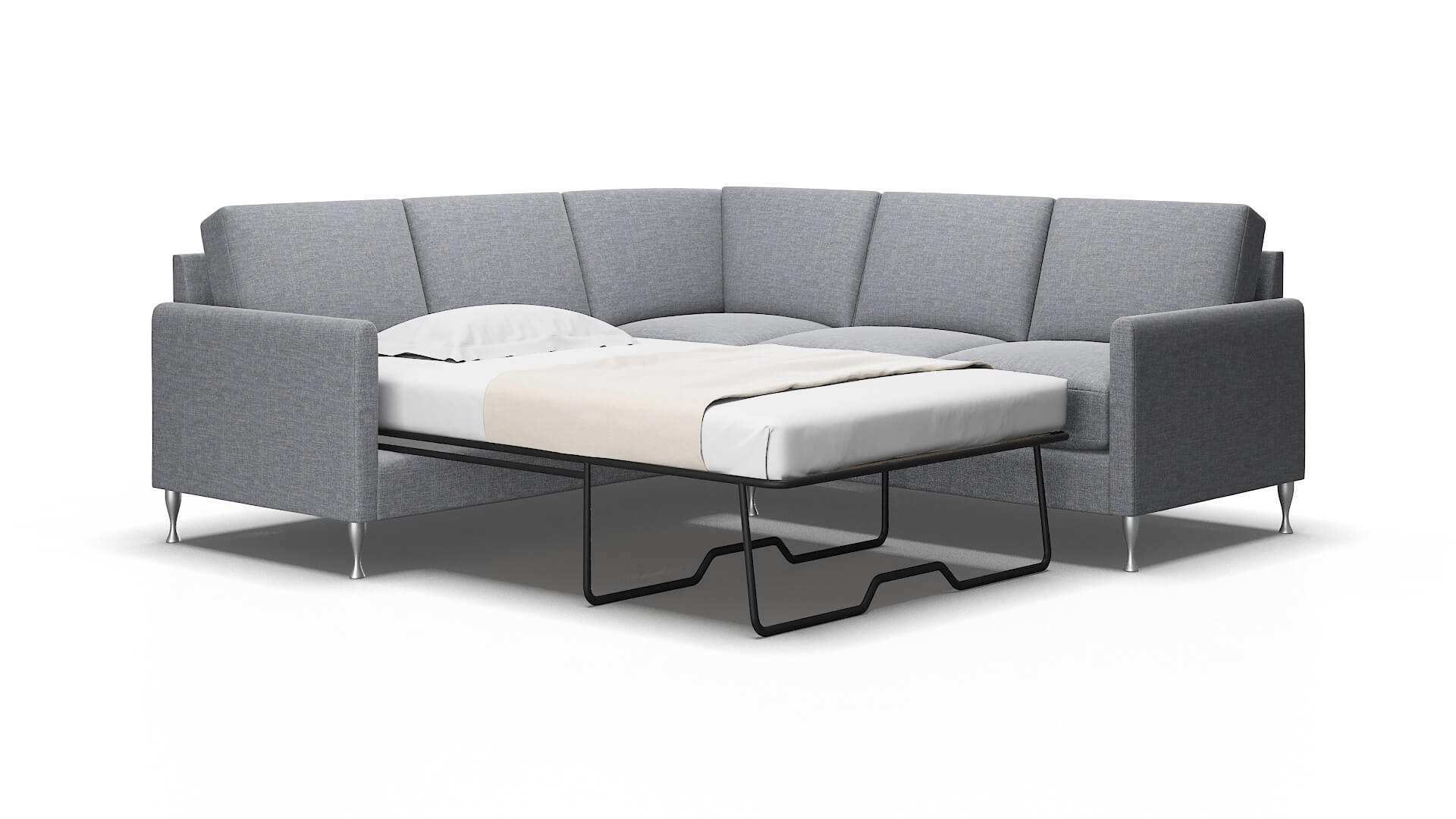 Eureka Keylargo Ash Sectional Sleeper Espresso legs 2