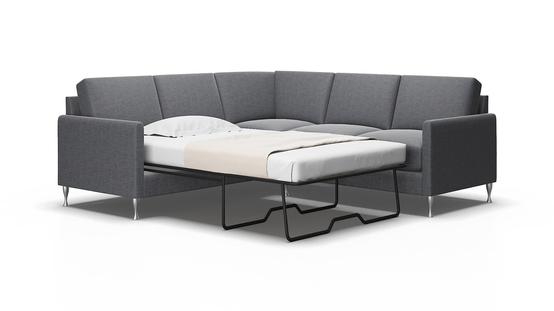 Eureka Keylargo Graphite Sectional Sleeper Espresso legs 2