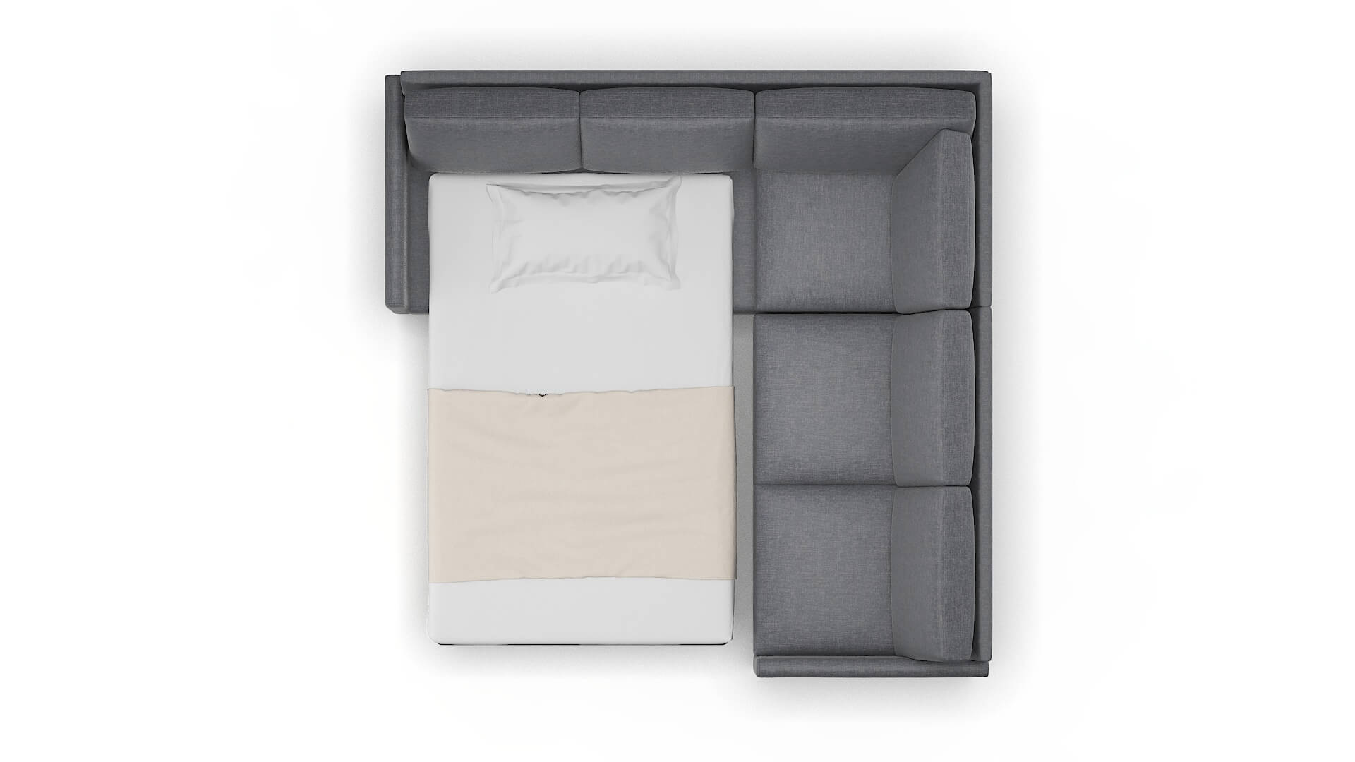 Eureka Keylargo Graphite Sectional Sleeper Espresso legs 3