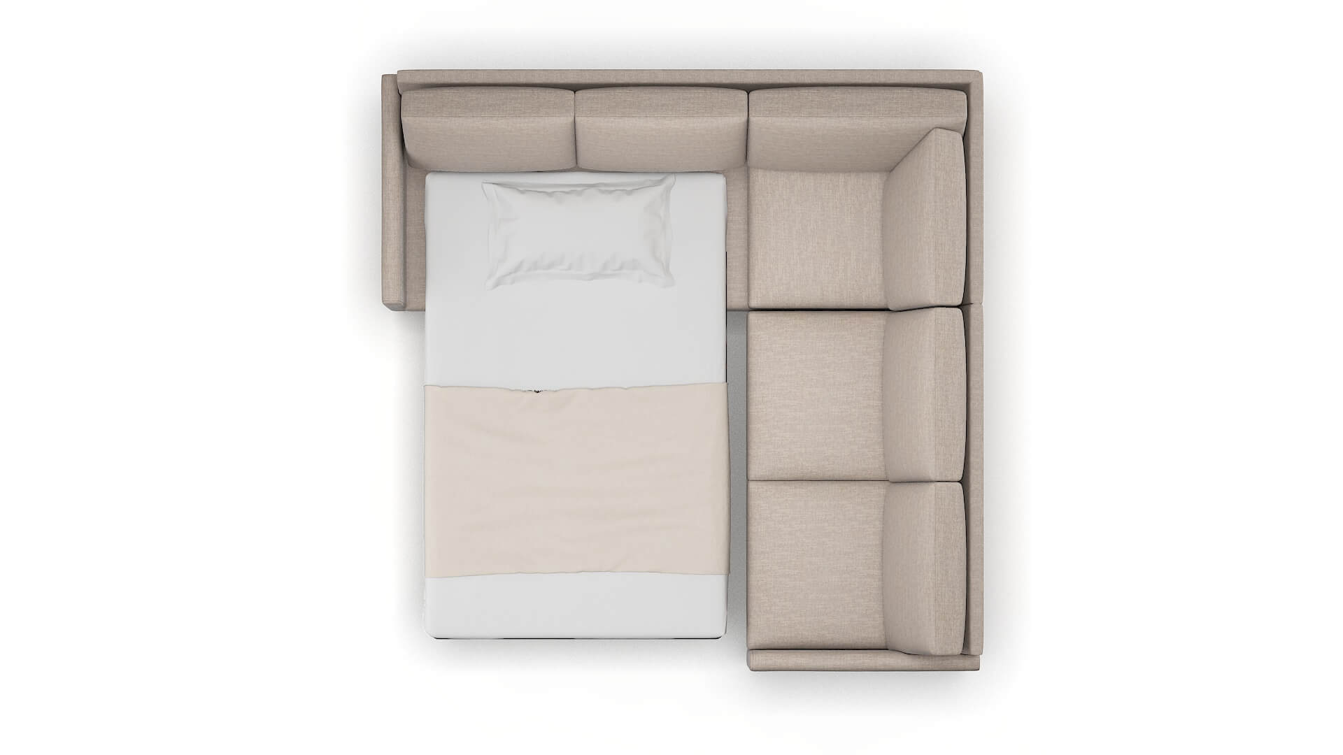 Eureka Keylargo Pumice Sectional Sleeper Espresso legs 3