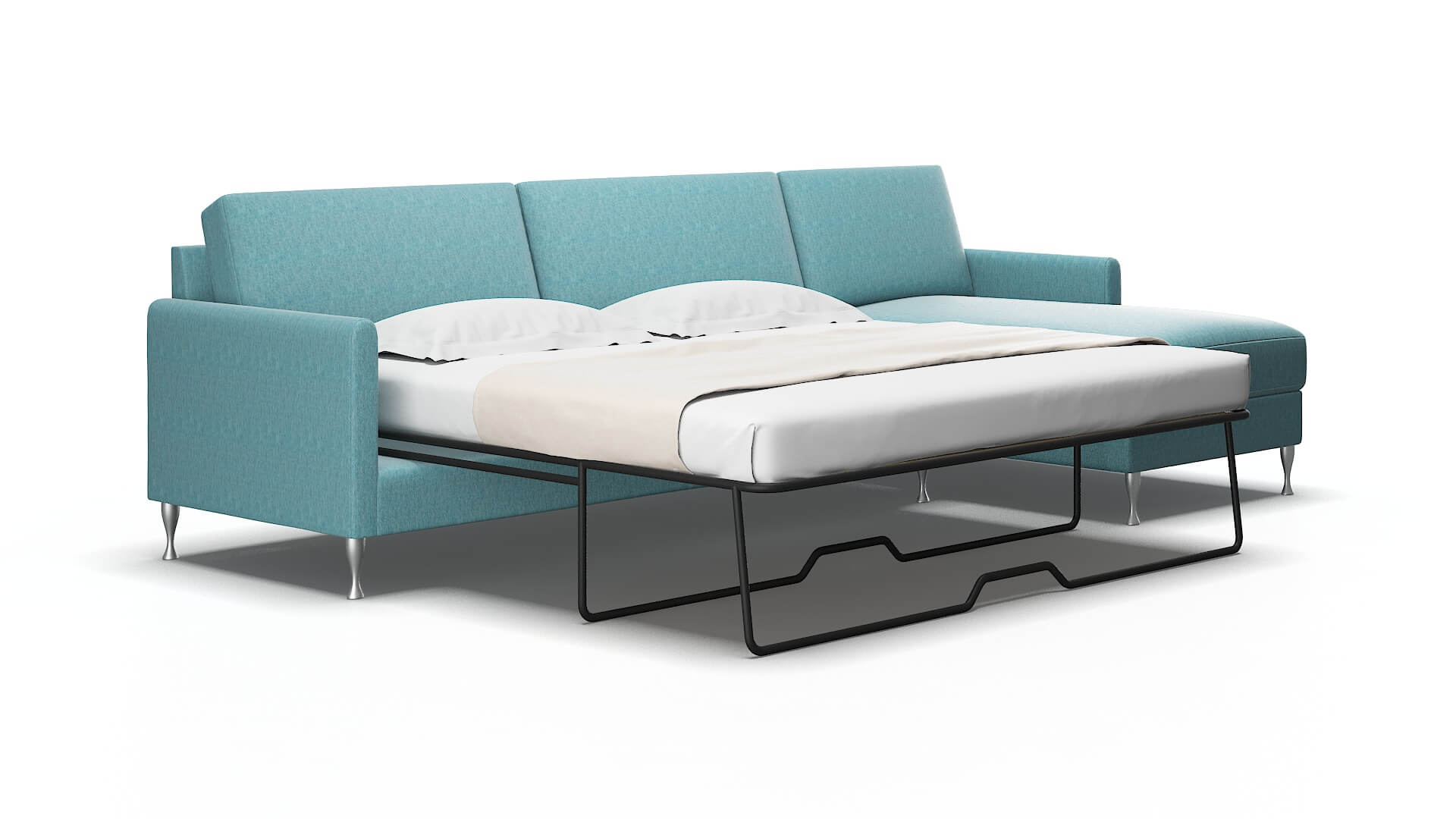 Eureka Lana Peacock Panel Sleeper Espresso legs 2