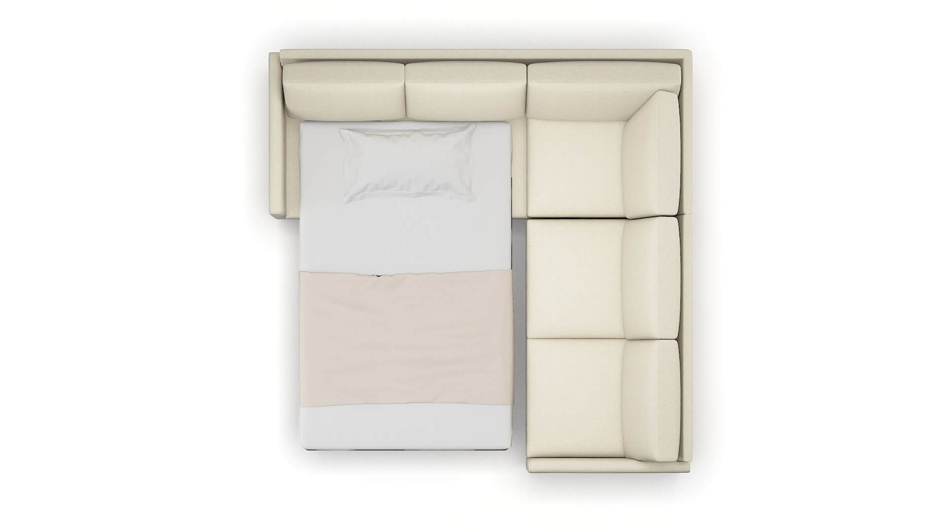 Eureka Lana Sand Sectional Sleeper Espresso legs 3