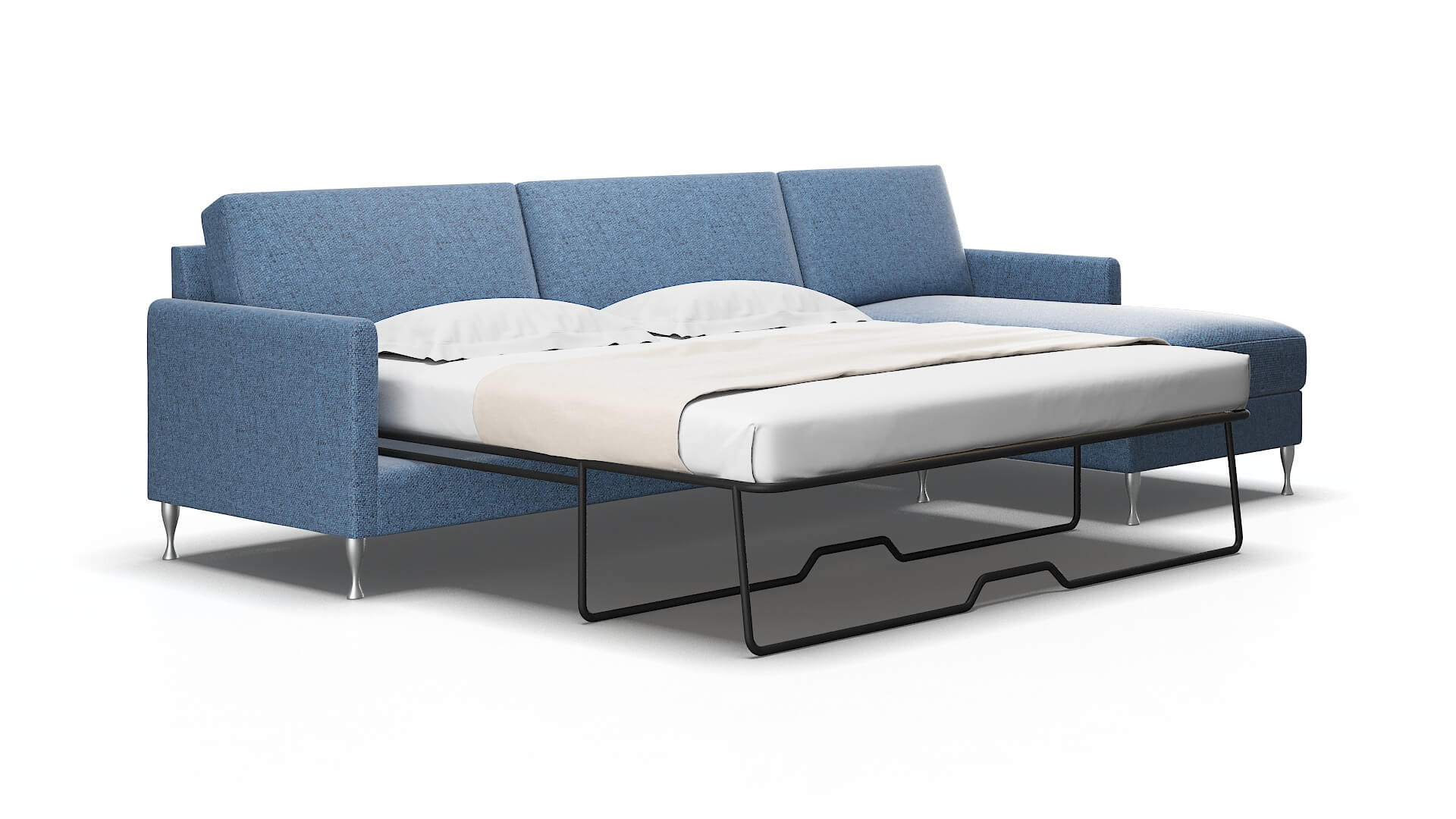 Eureka Leslie Indigo Panel Sleeper Espresso legs 2