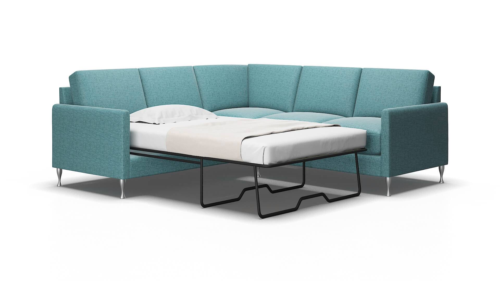 Eureka Leslie Peacock Sectional Sleeper Espresso legs 2