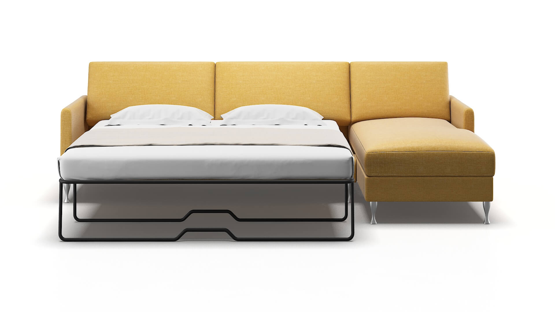 Eureka Leslie Saffron Panel Sleeper Espresso legs 1