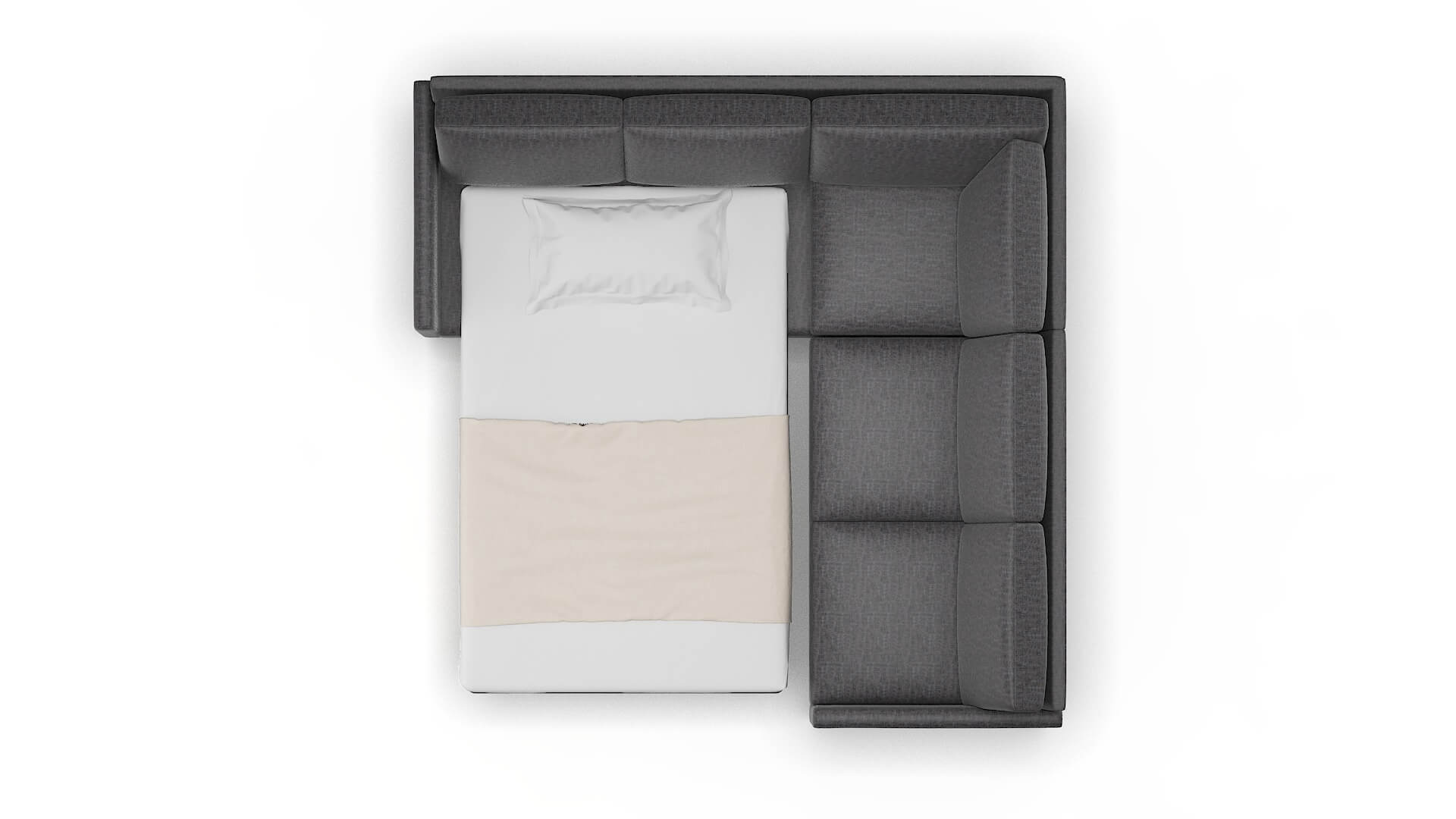 Eureka Marcy Baltic Sectional Sleeper Espresso legs 3