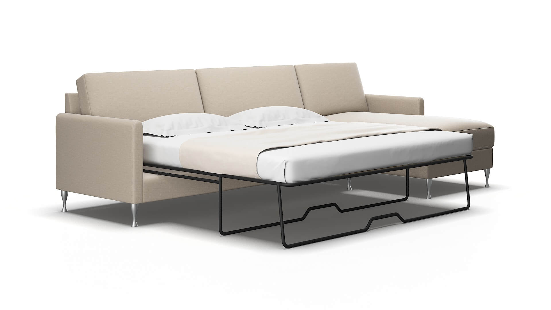 Eureka Naples Almond Panel Sleeper Espresso legs 2