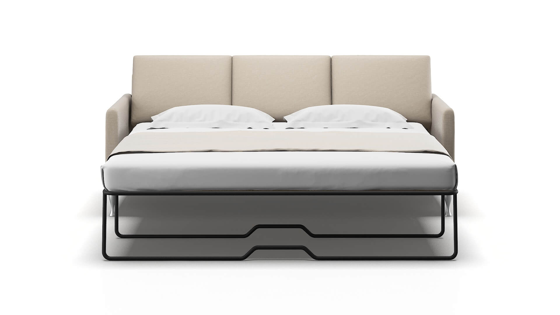 Eureka Naples Almond Sofa Sleeper Espresso legs 1