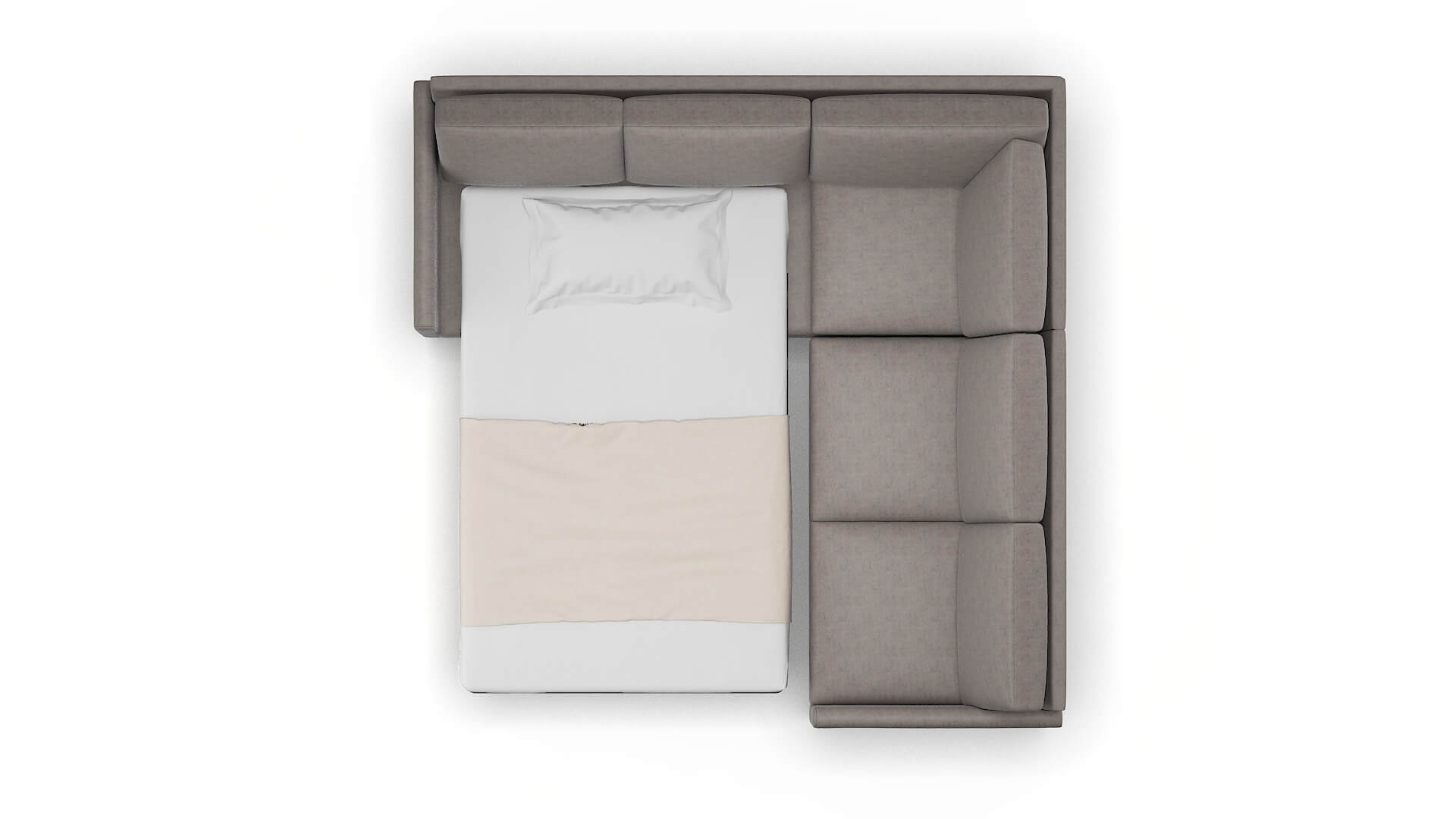 Eureka Noble Otter Sectional Sleeper Espresso legs 3