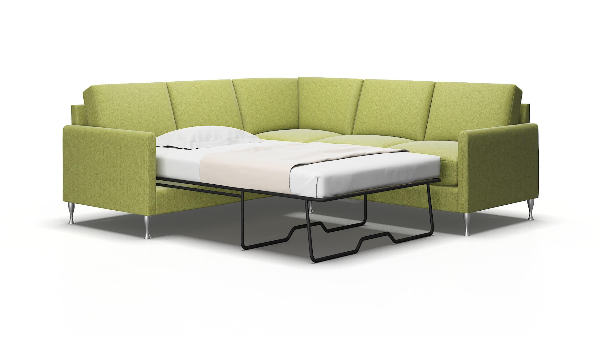 Eureka Notion Appletini Sectional Sleeper Espresso legs 2