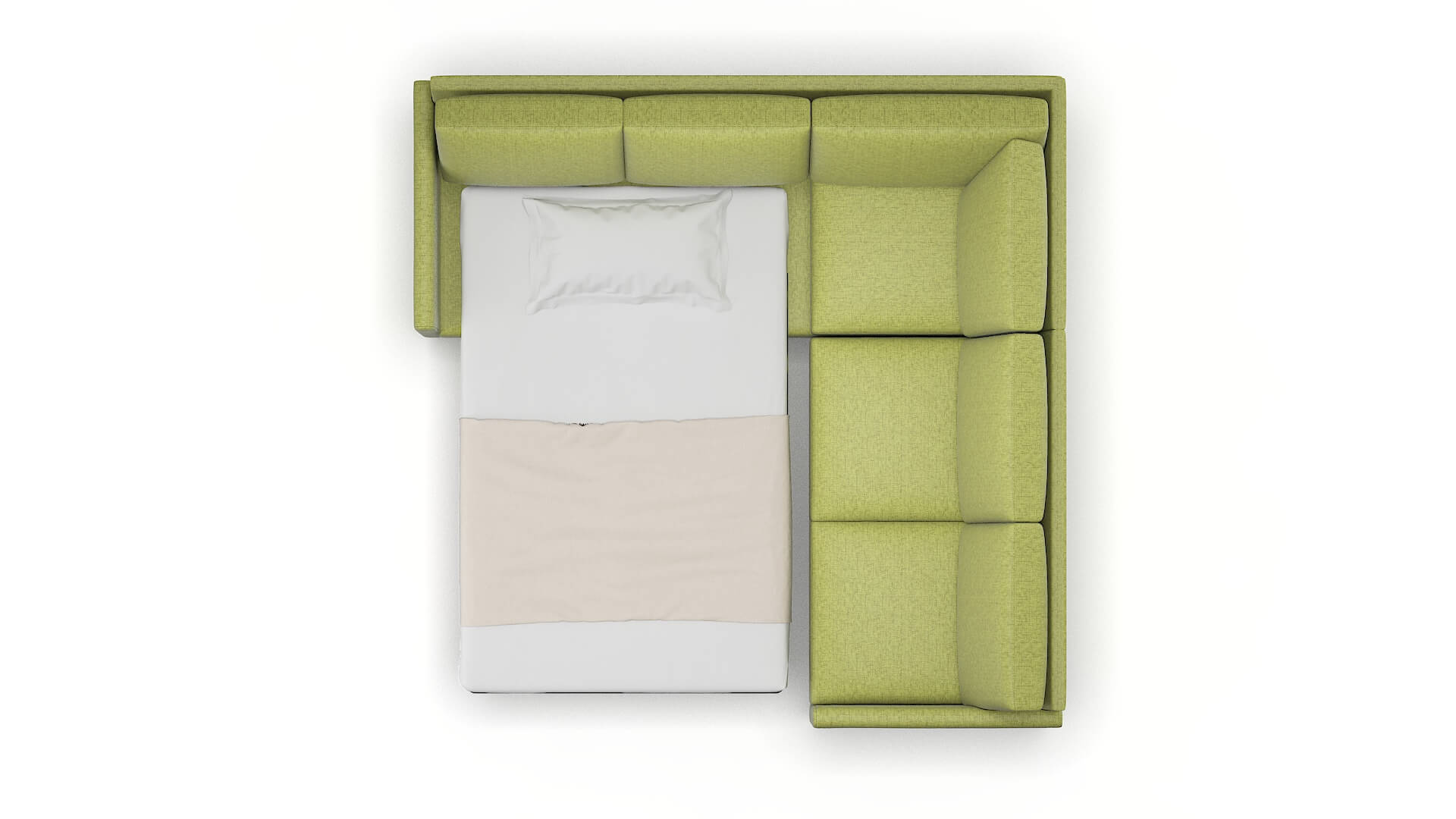 Eureka Notion Appletini Sectional Sleeper Espresso legs 3
