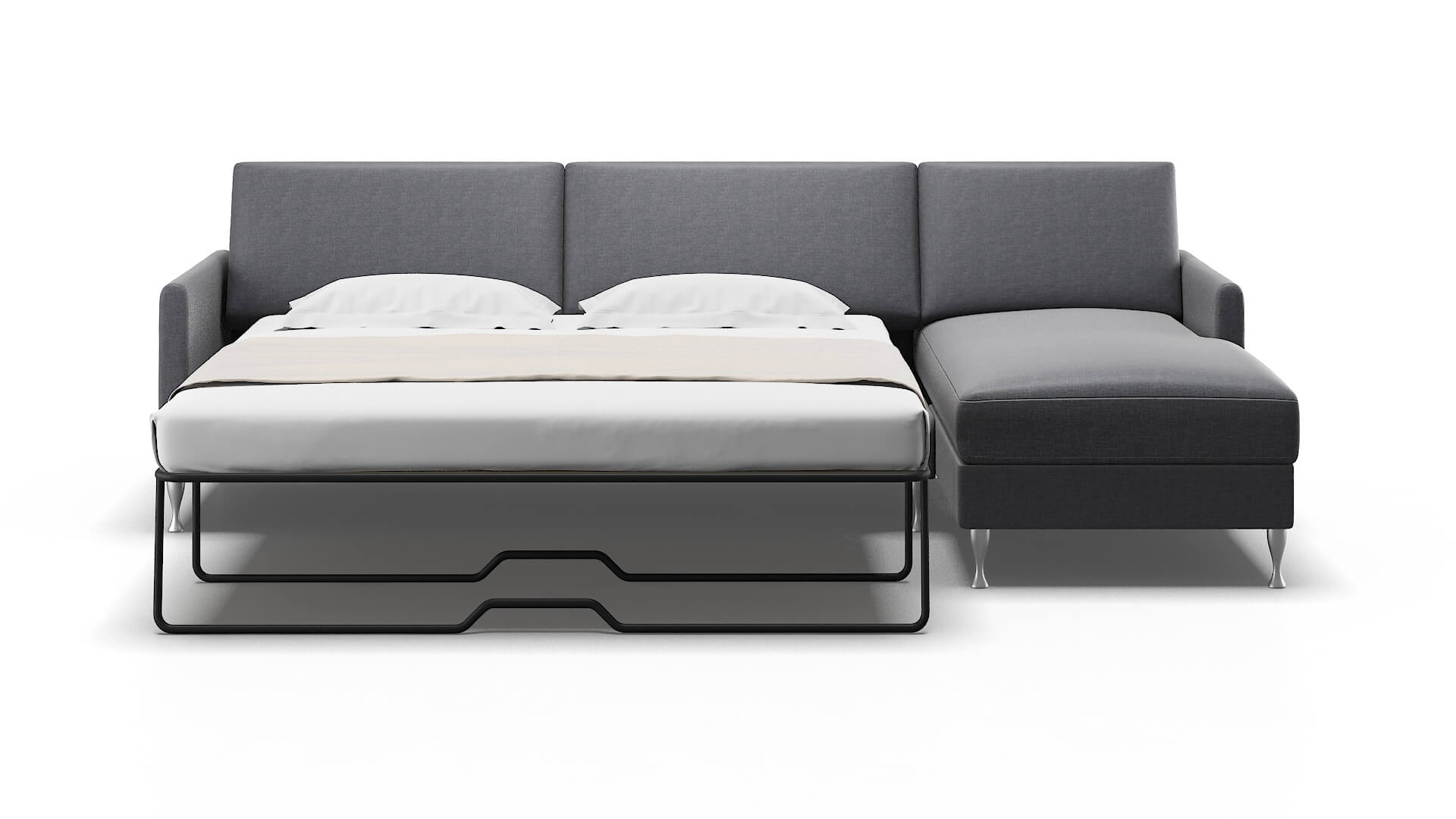 Eureka Notion Graphite Panel Sleeper Espresso legs 1