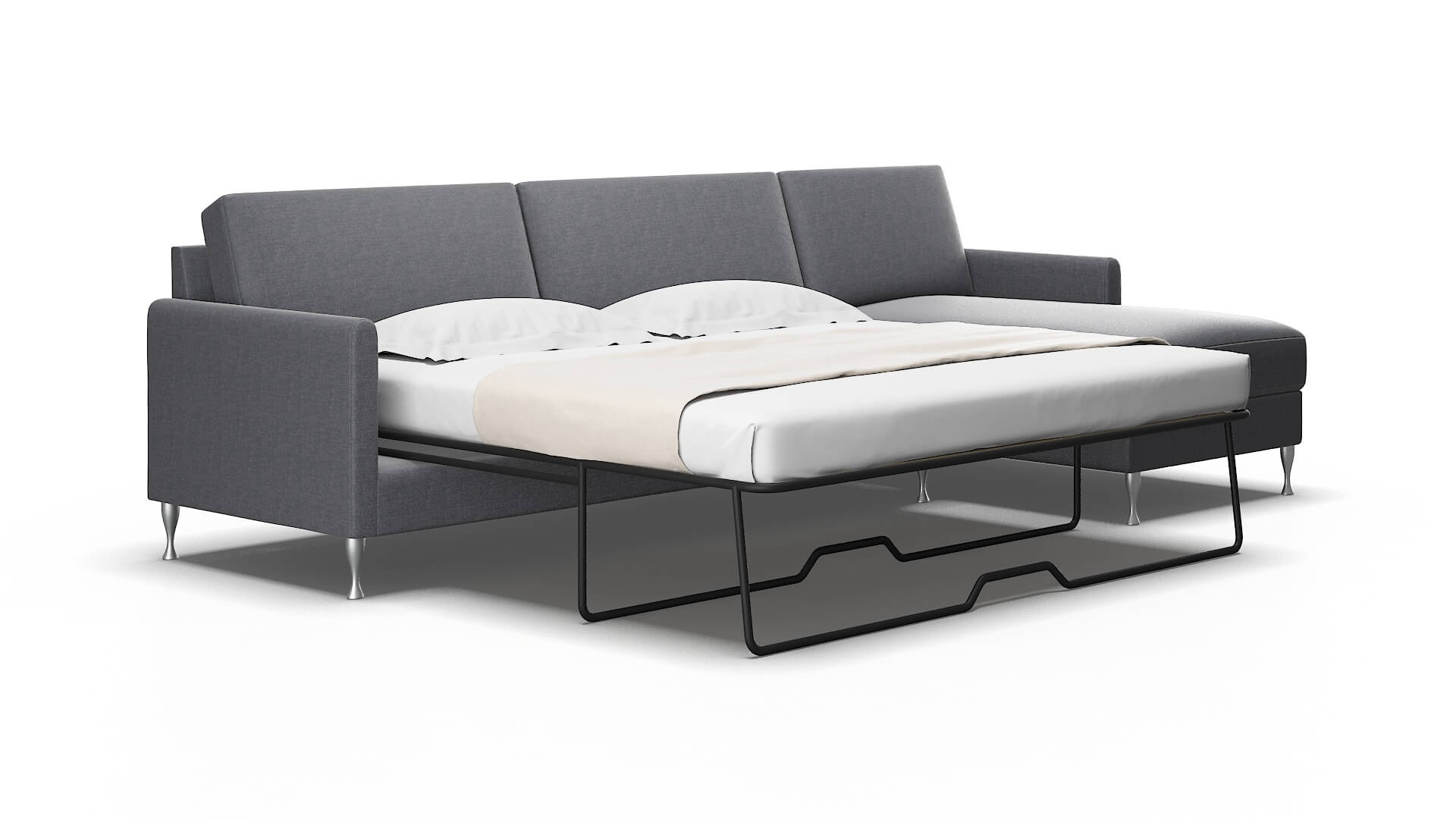 Eureka Notion Graphite Panel Sleeper Espresso legs 2