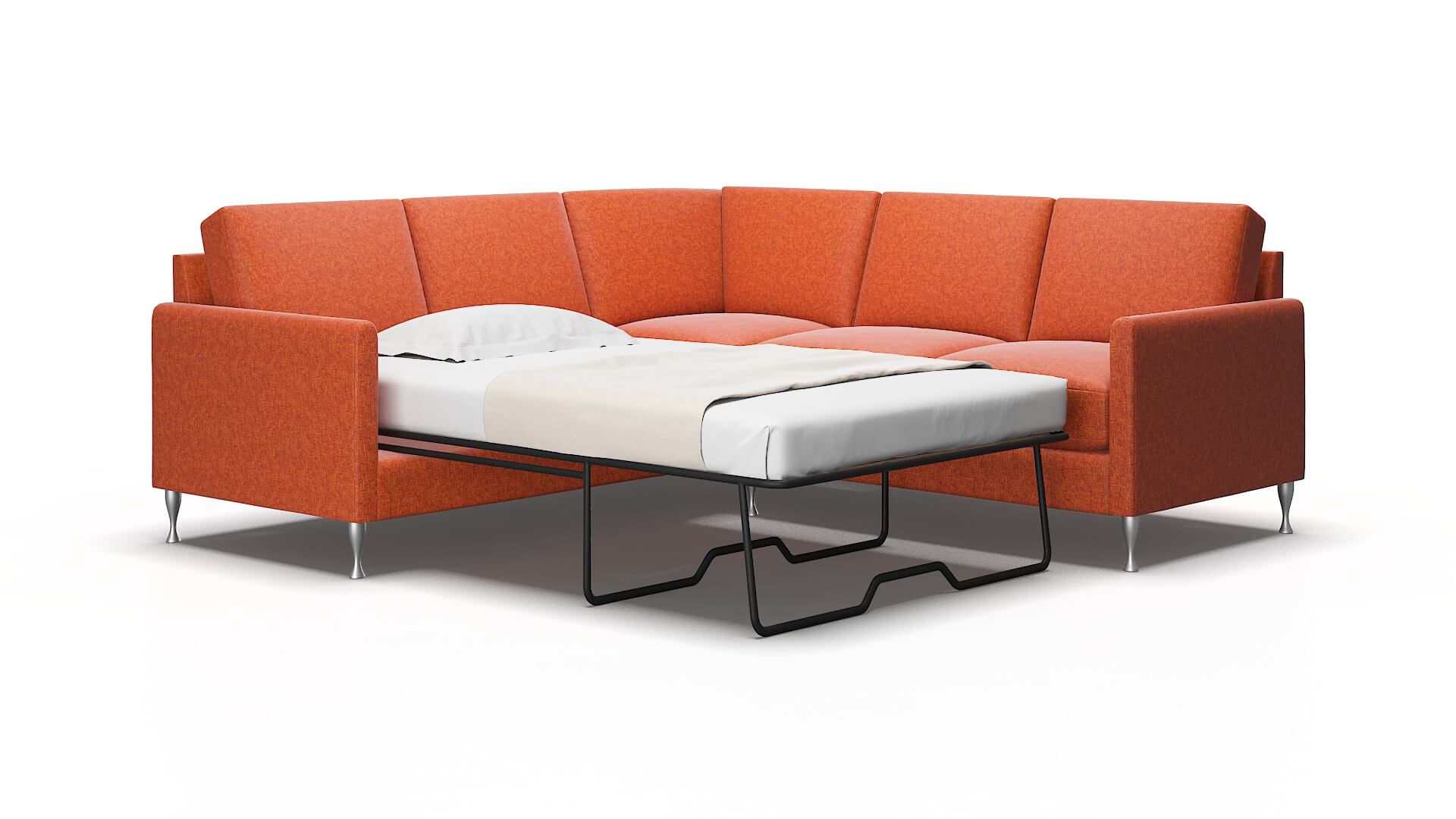 Eureka Notion Tang Sectional Sleeper Espresso Legs 2