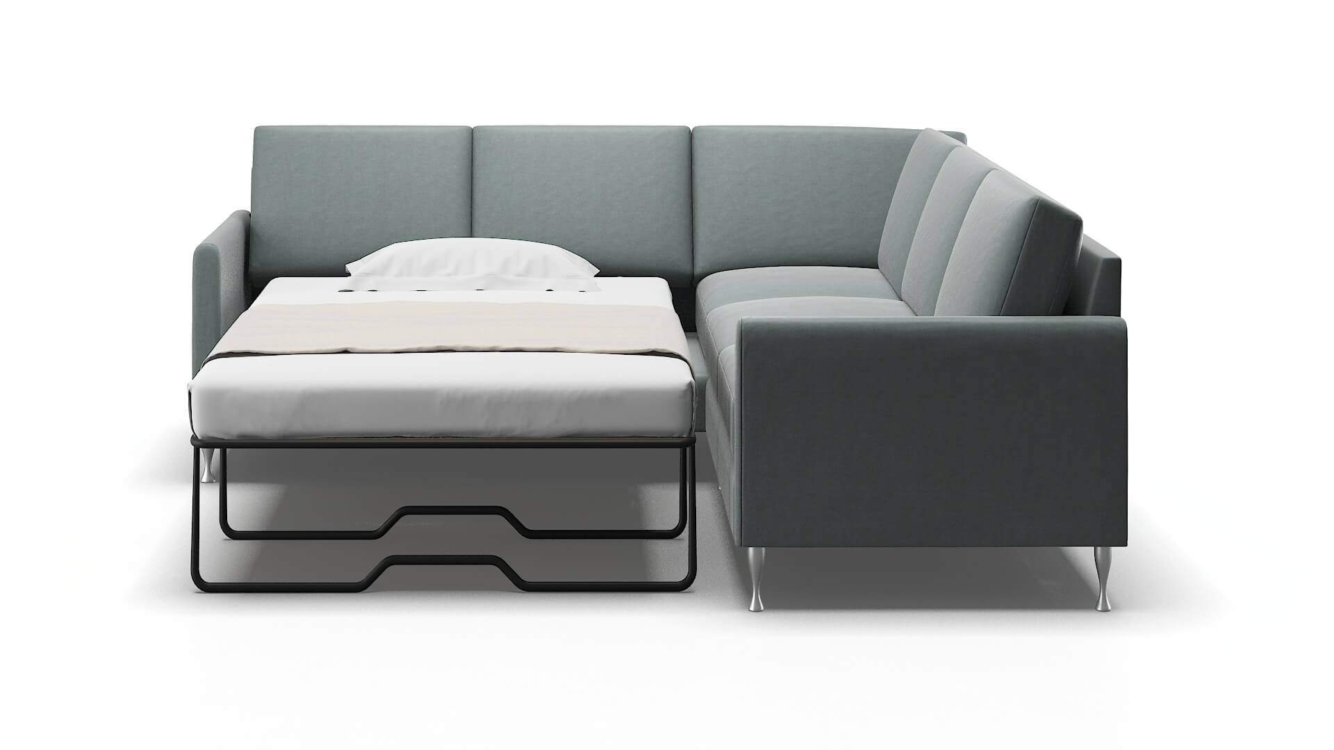 Eureka Oakley Baltic Sectional Sleeper Espresso legs 1