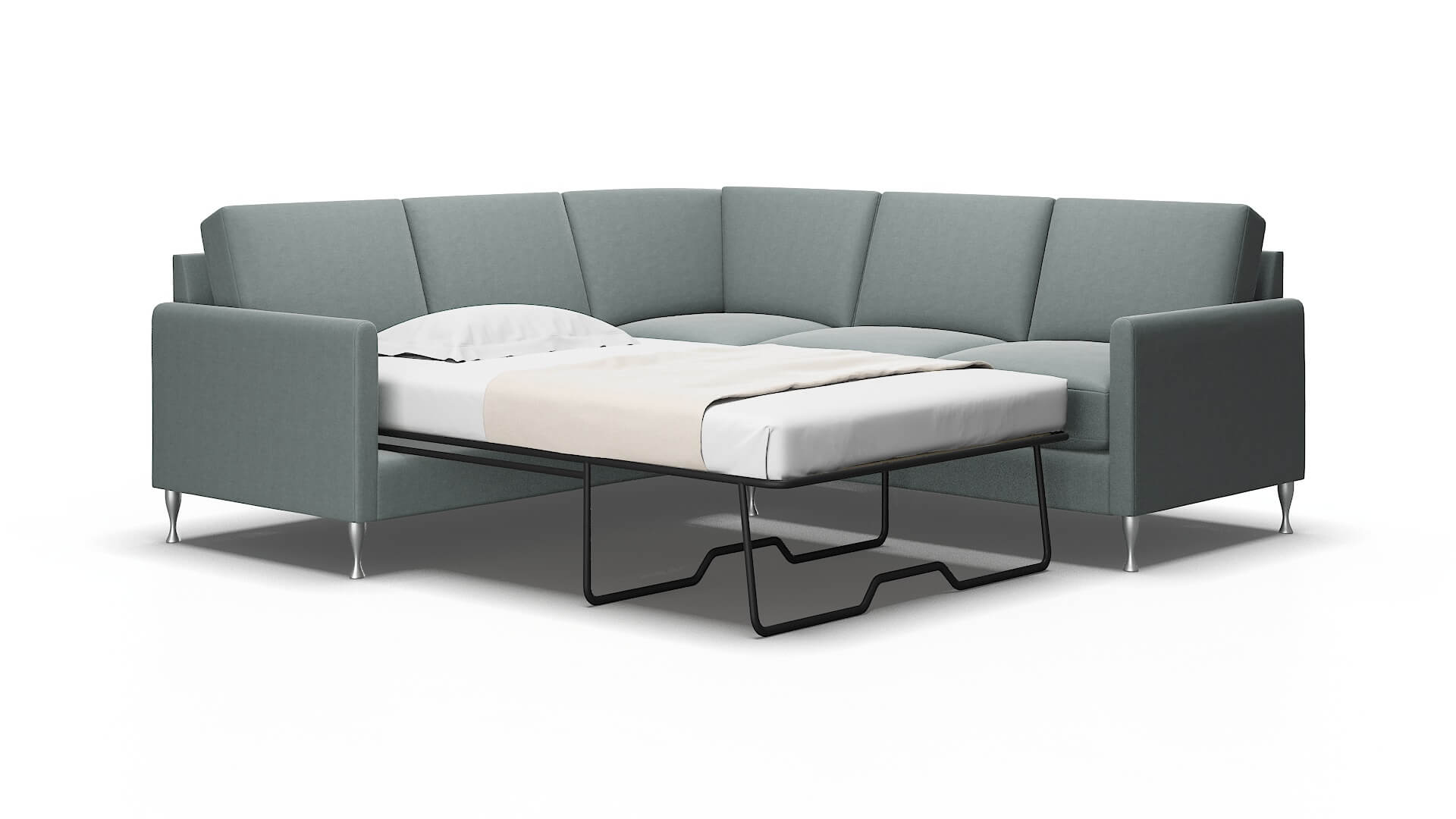 Eureka Oakley Baltic Sectional Sleeper Espresso legs 2
