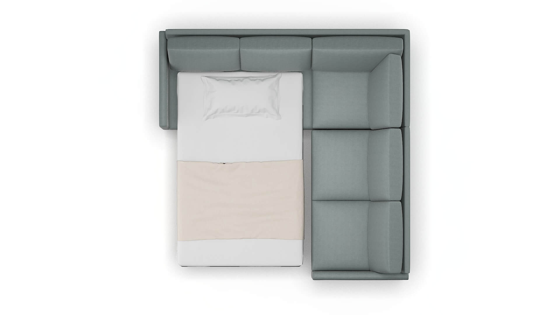 Eureka Oakley Baltic Sectional Sleeper Espresso legs 3