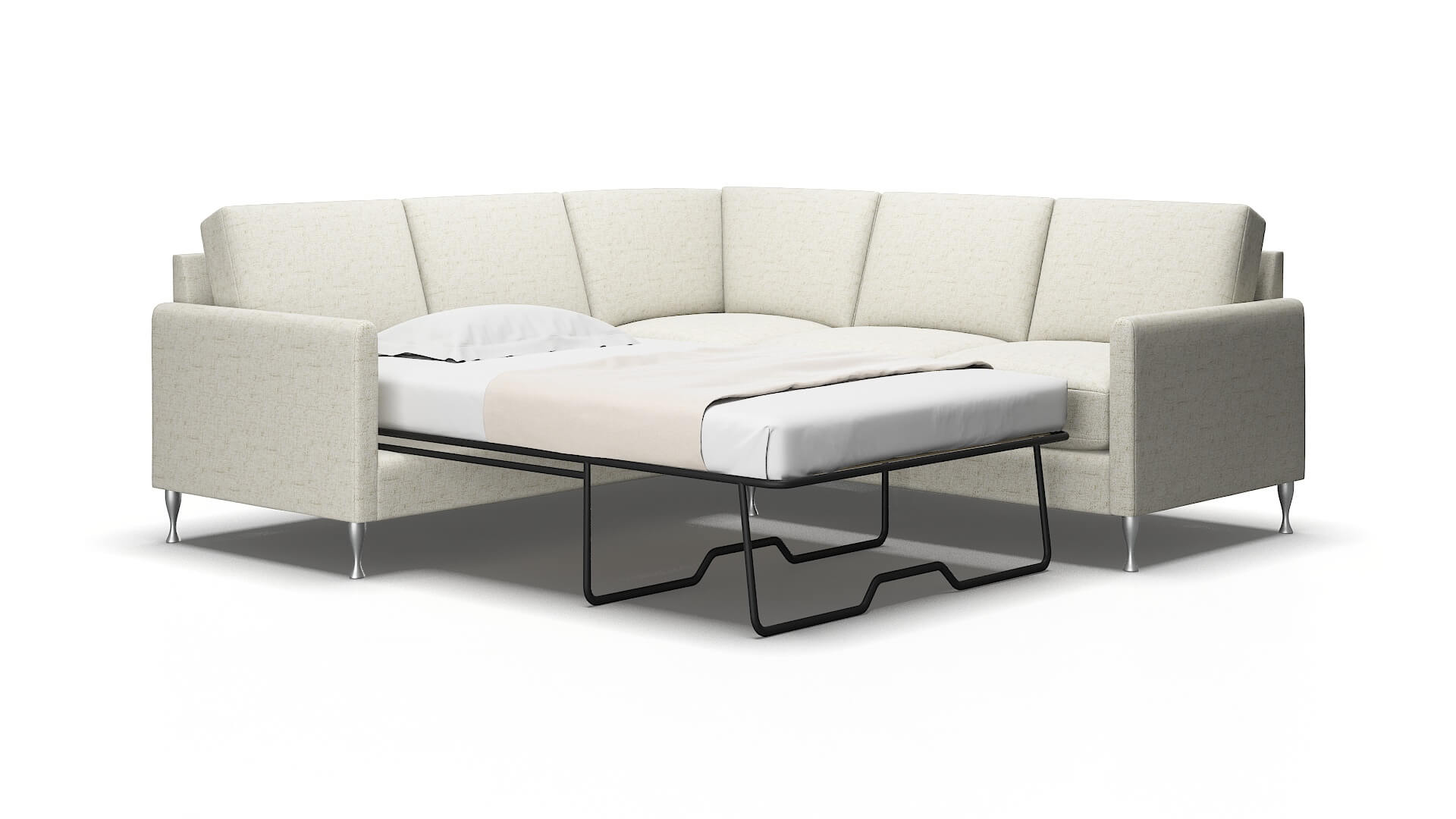 Eureka Oceanside Birch Sectional Sleeper Espresso legs 2