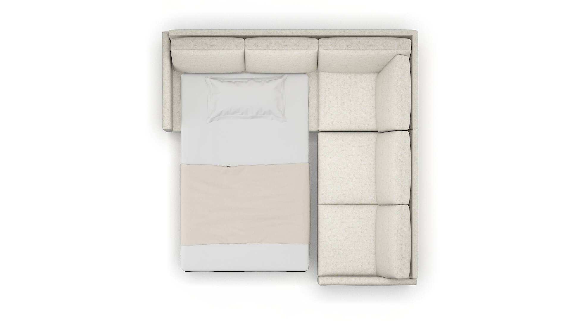 Eureka Oceanside Birch Sectional Sleeper Espresso legs 3