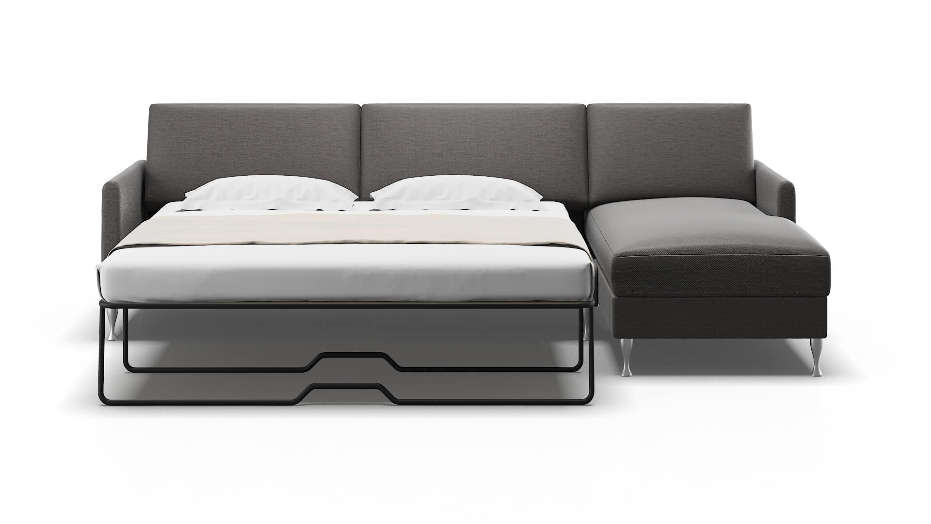 Eureka Oscar Charcoal Panel Sleeper Espresso legs 1