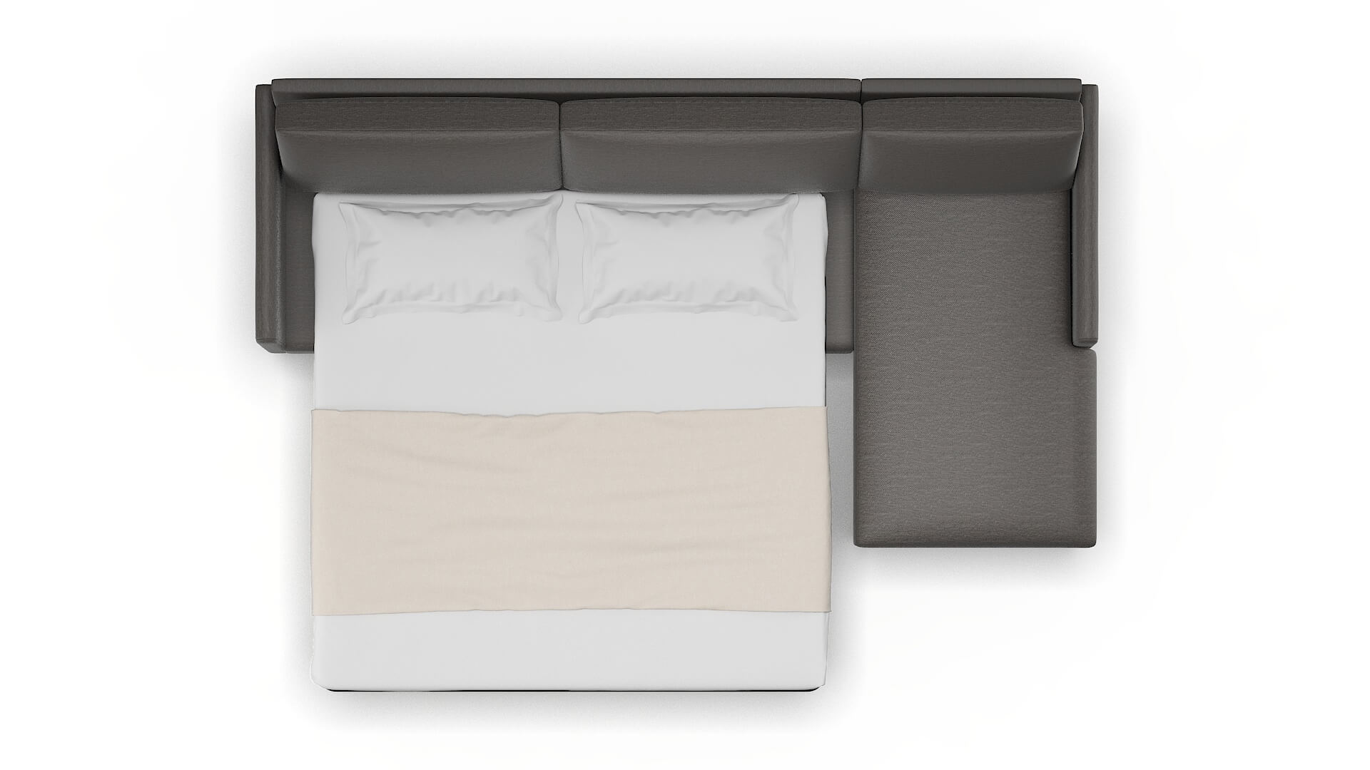 Eureka Oscar Grey Panel Sleeper Espresso legs 3