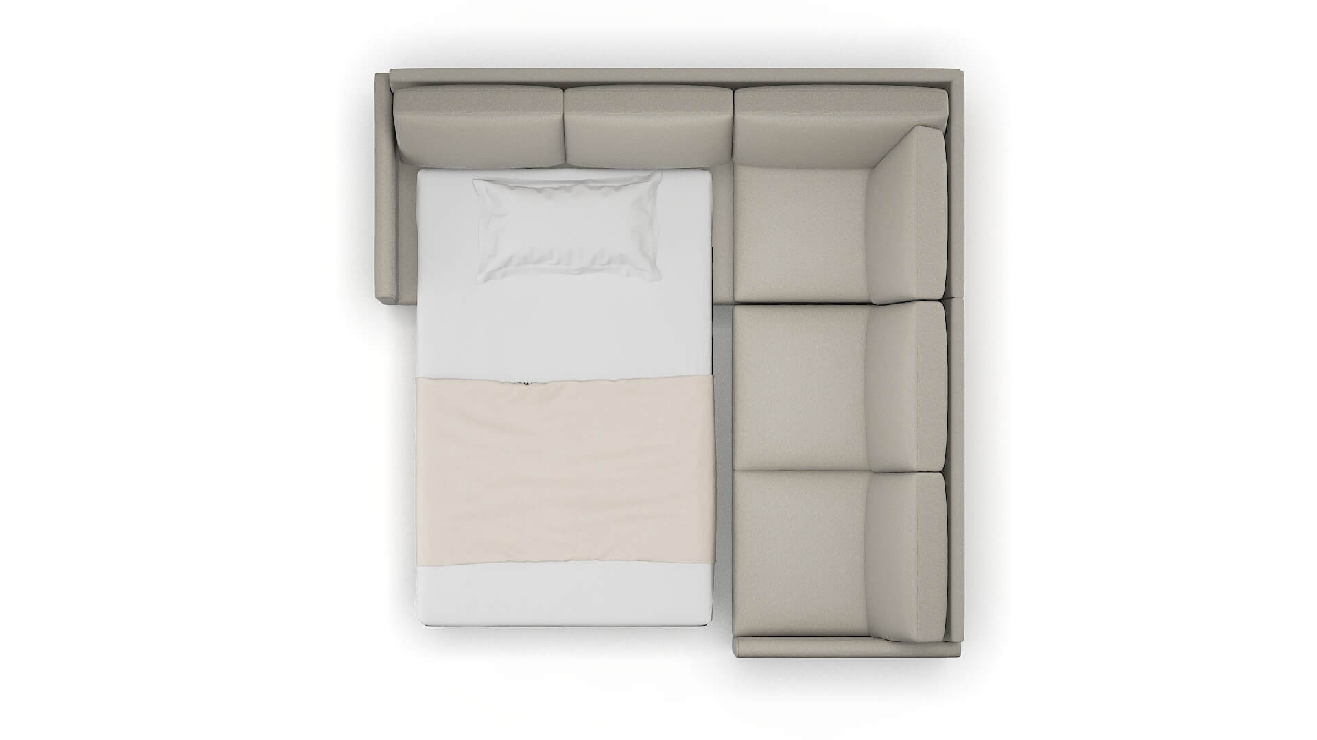 Eureka Oscar Silver Sectional Sleeper Espresso legs 3