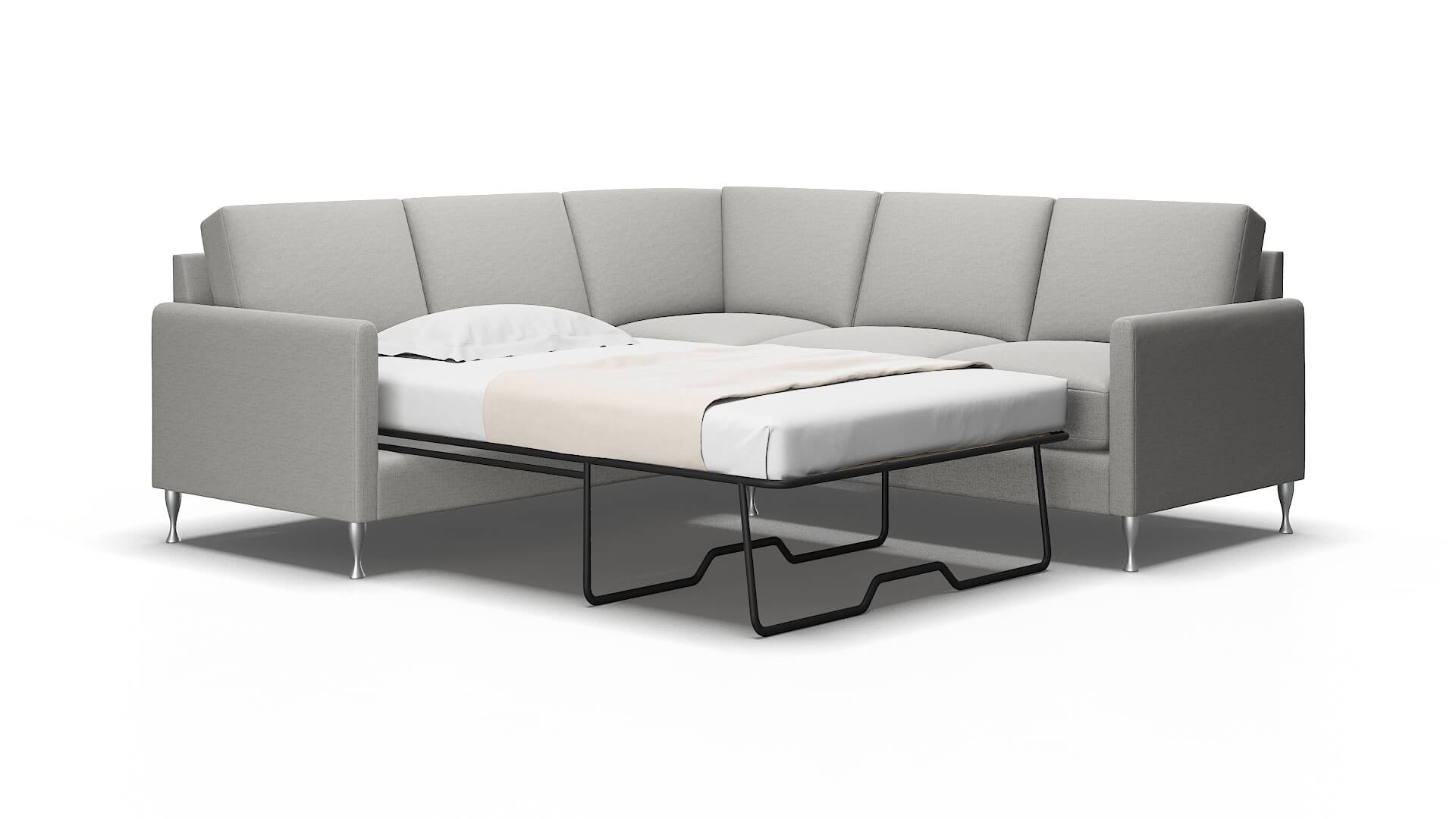 Eureka Parker Silver Sectional Sleeper Espresso legs 2