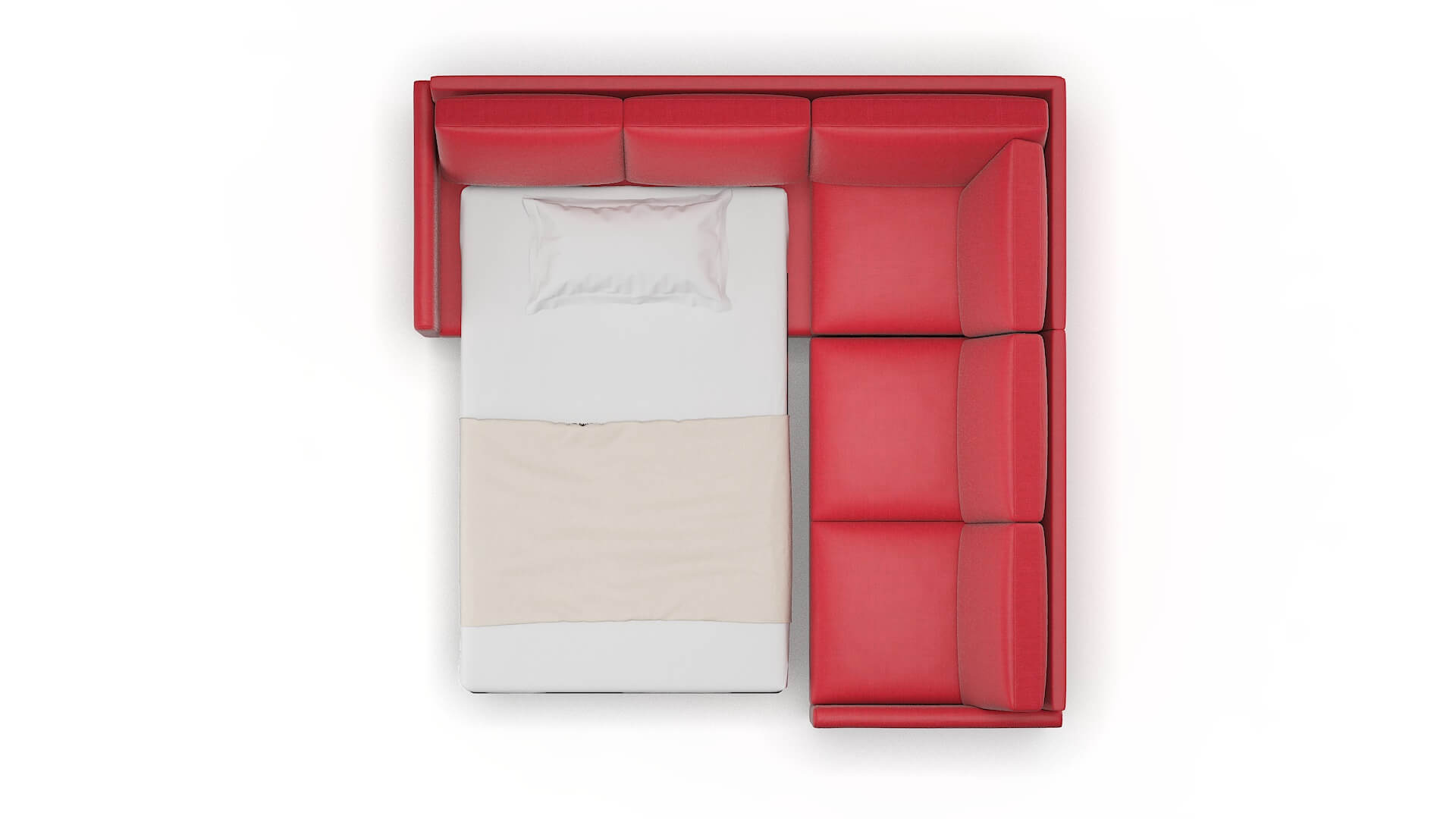 Eureka Pauline Ruby Sectional Sleeper Espresso legs 3