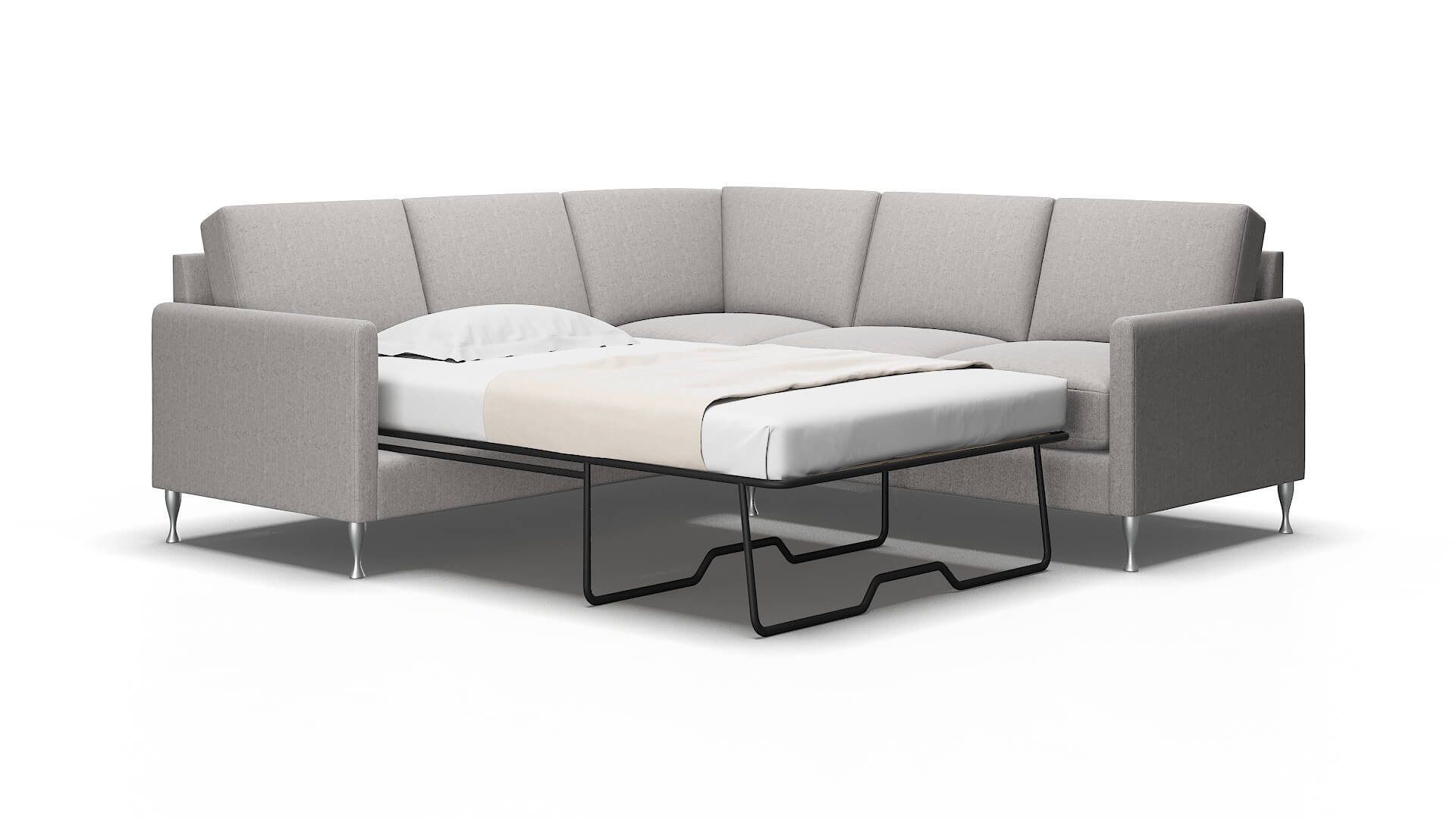 Eureka Prime Ash Sectional Sleeper Espresso legs 2